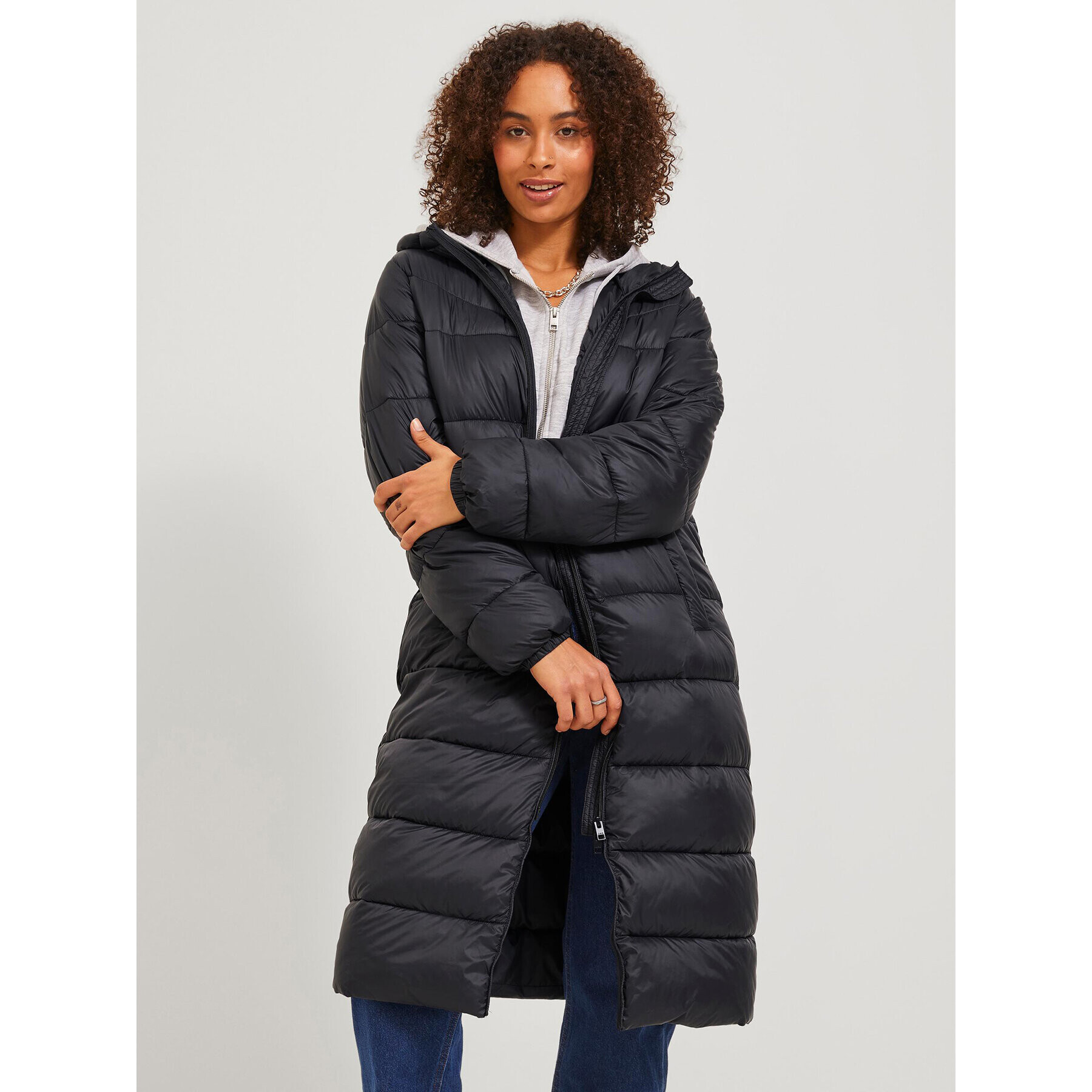 JJXX Пухено яке 12236524 Черен Regular Fit - Pepit.bg