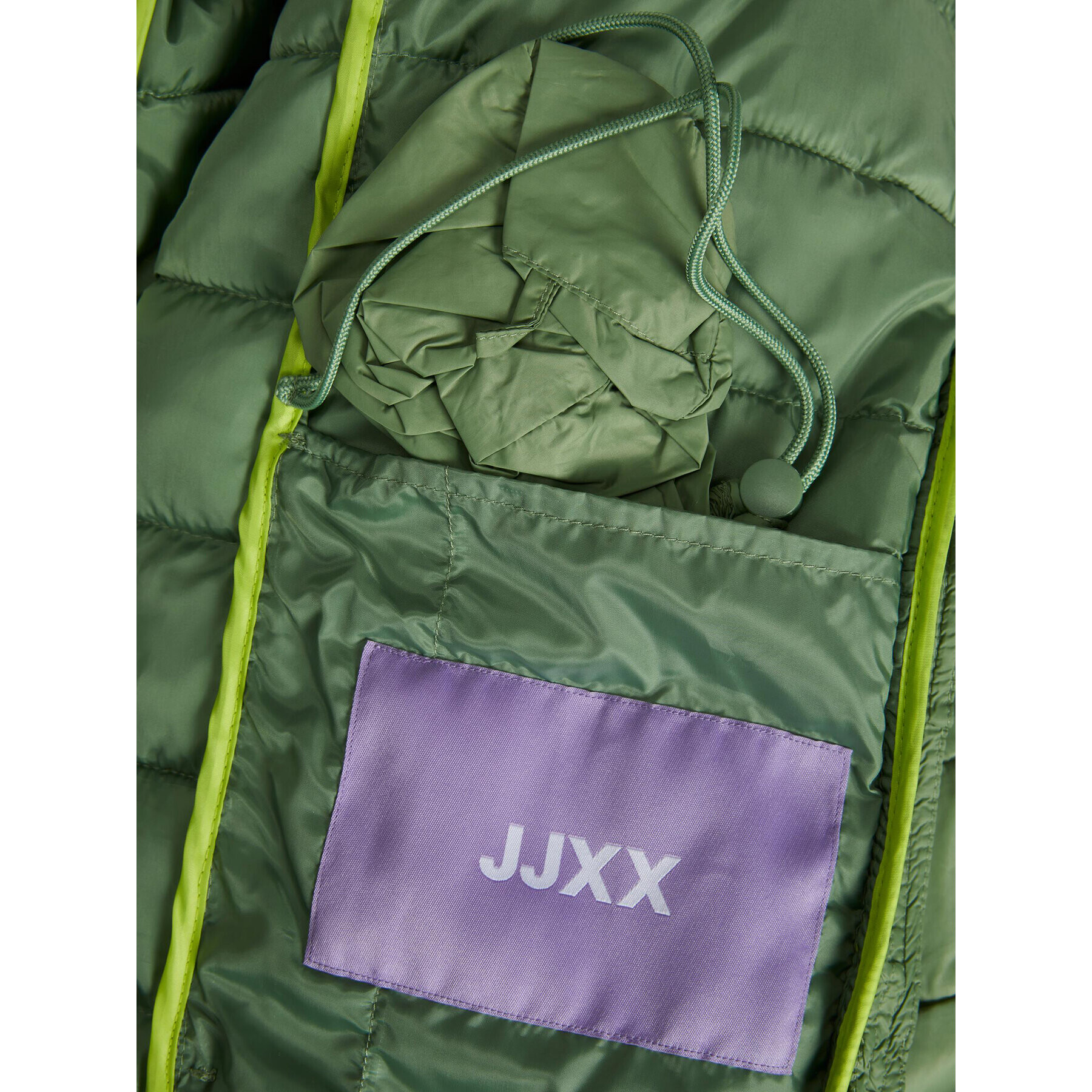 JJXX Пухено яке Nora 12224669 Зелен Regular Fit - Pepit.bg