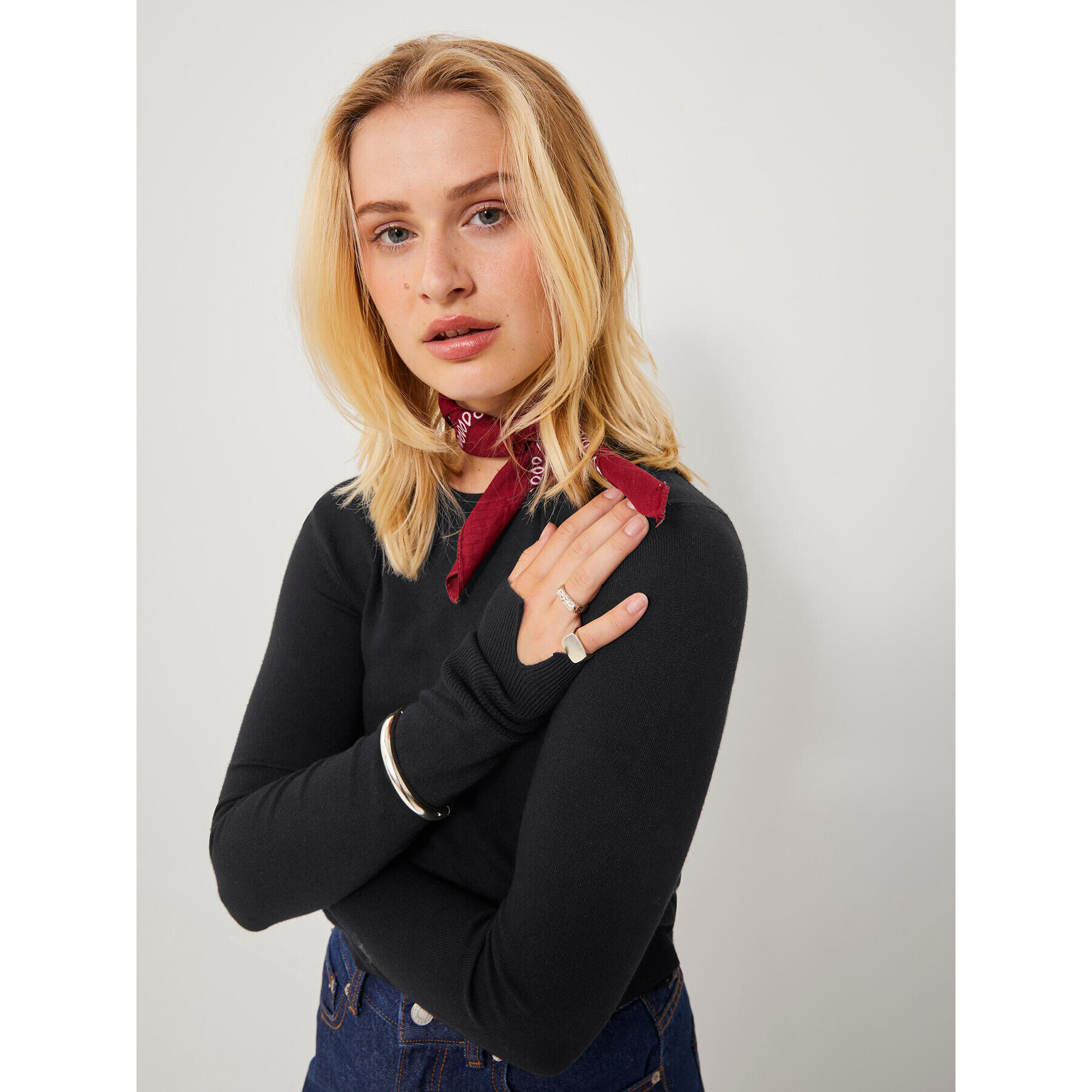 JJXX Пуловер 12224416 Черен Slim Fit - Pepit.bg