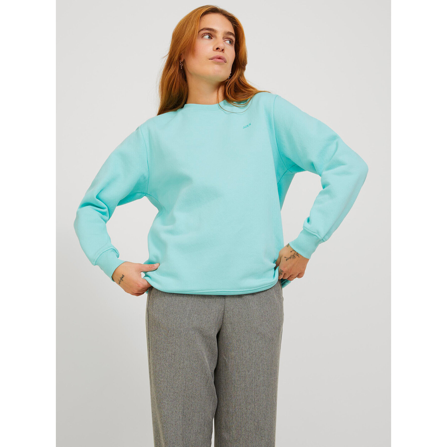 JJXX Суитшърт Abbie 12223962 Зелен Regular Fit - Pepit.bg