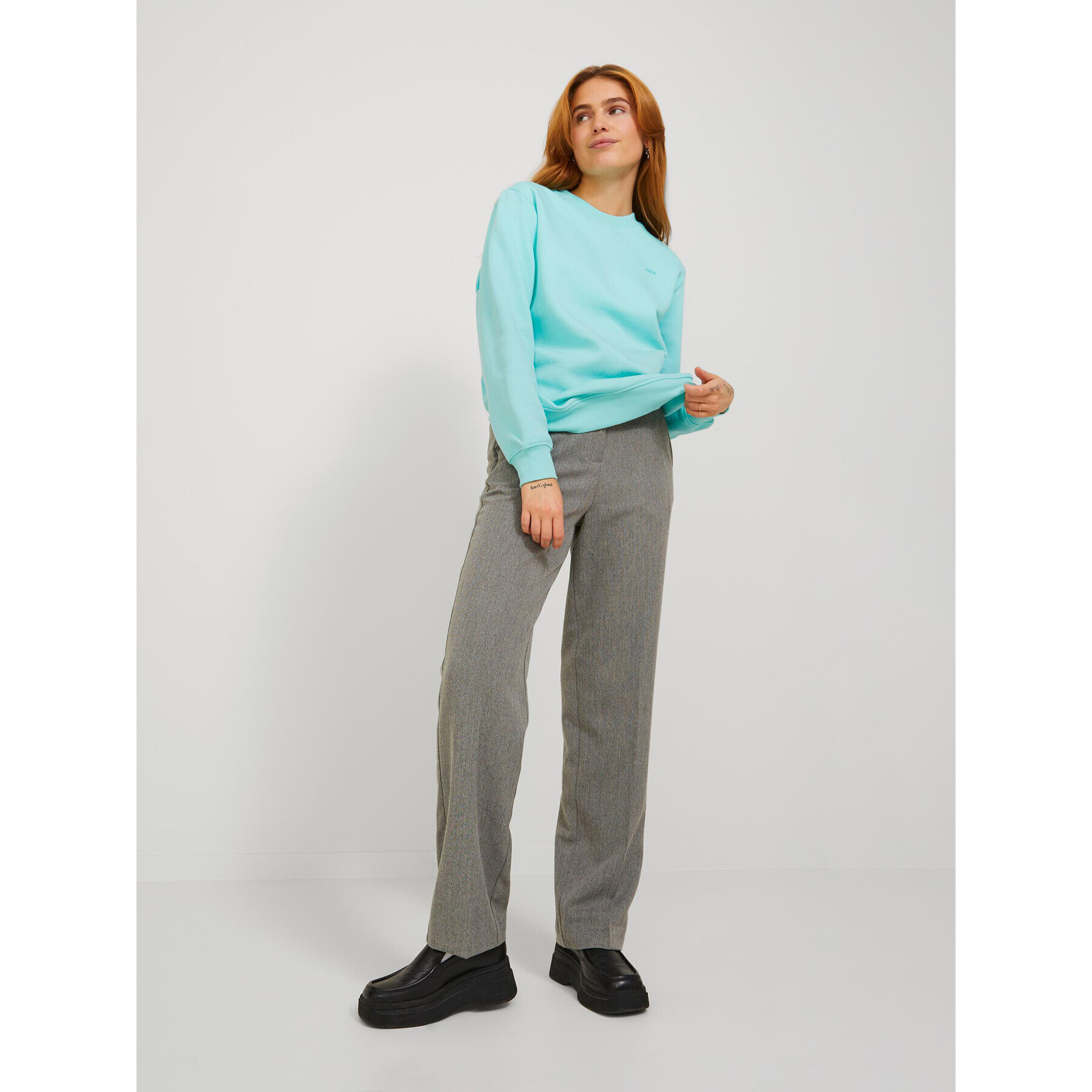 JJXX Суитшърт Abbie 12223962 Зелен Regular Fit - Pepit.bg