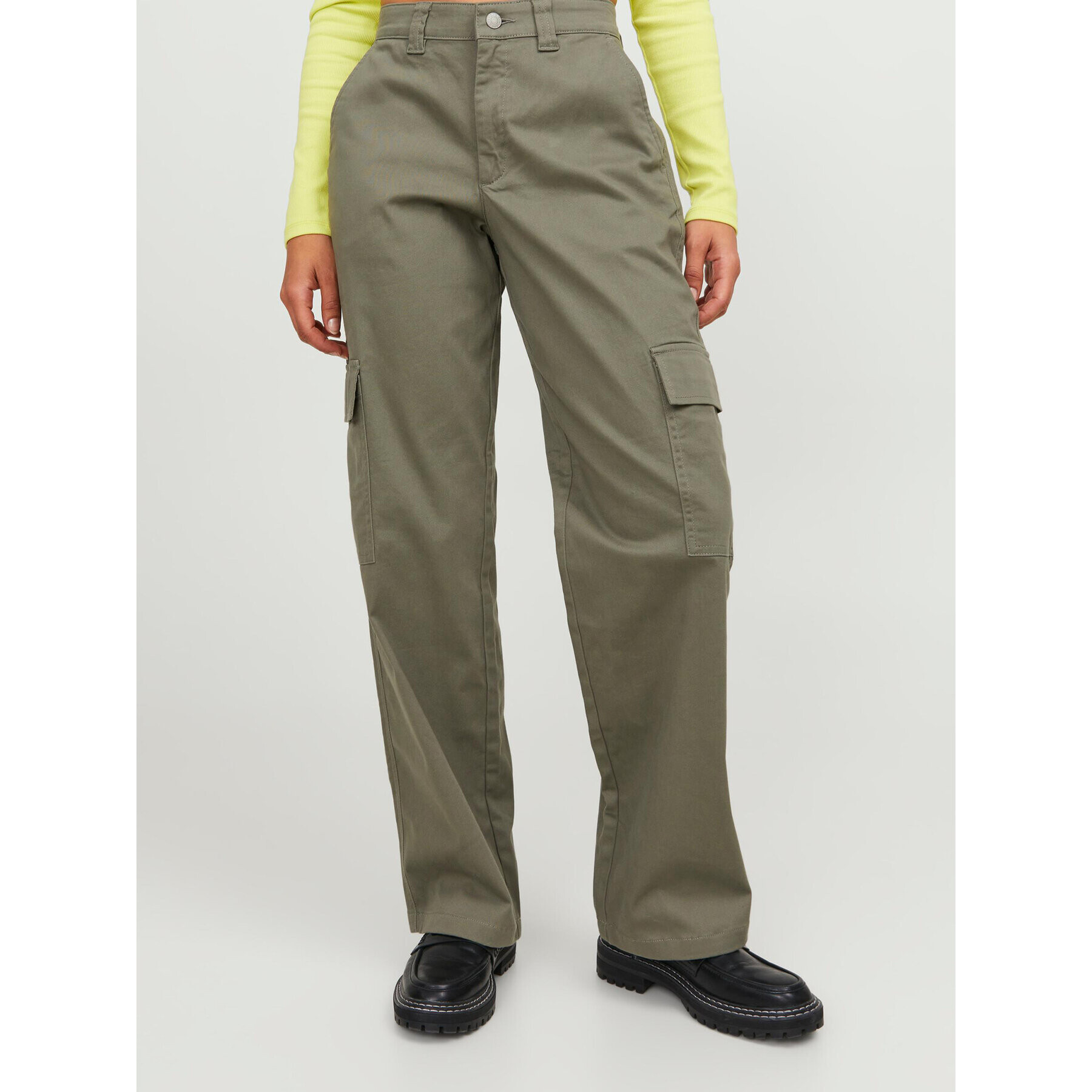 JJXX Текстилни панталони 12236946 Зелен Regular Fit - Pepit.bg
