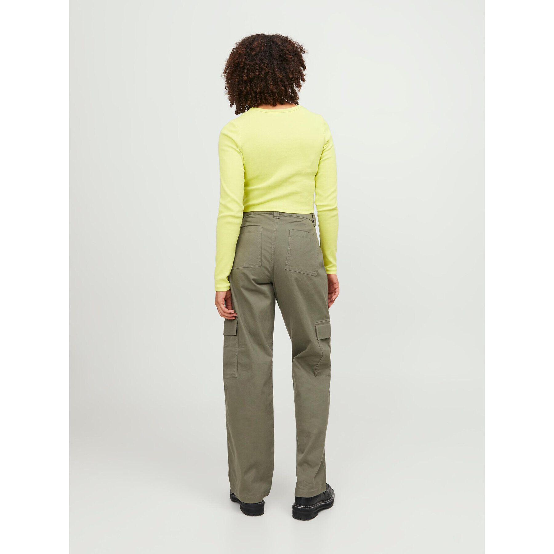 JJXX Текстилни панталони 12236946 Зелен Regular Fit - Pepit.bg