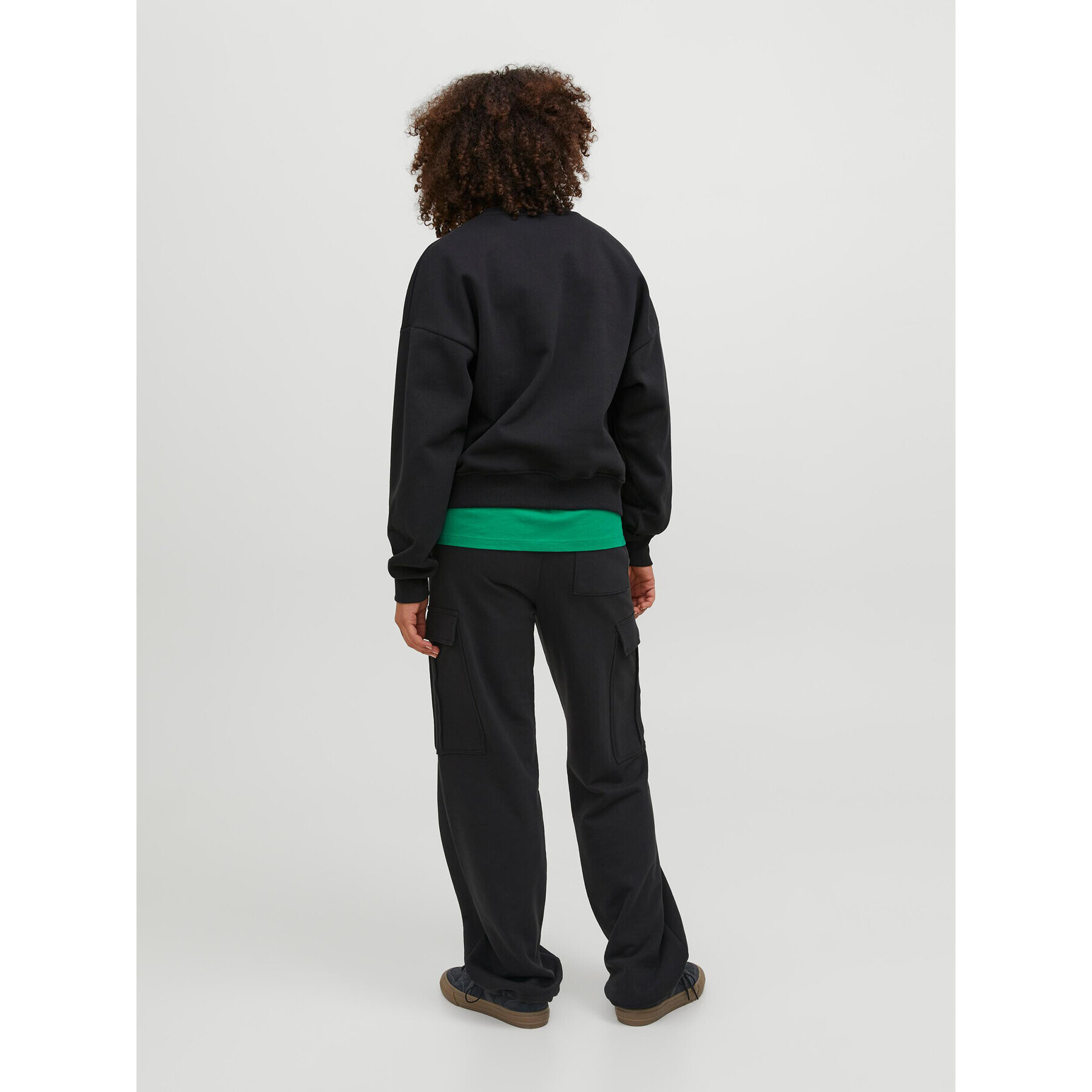 JJXX Текстилни панталони Sofia 12245779 Черен Relaxed Fit - Pepit.bg