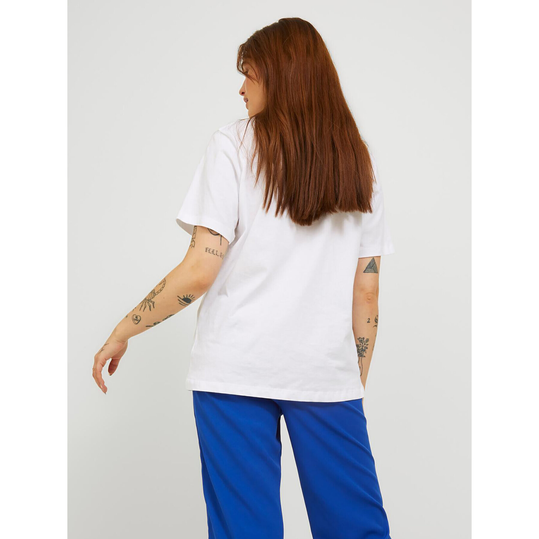 JJXX Тишърт 12204837 Бял Relaxed Fit - Pepit.bg