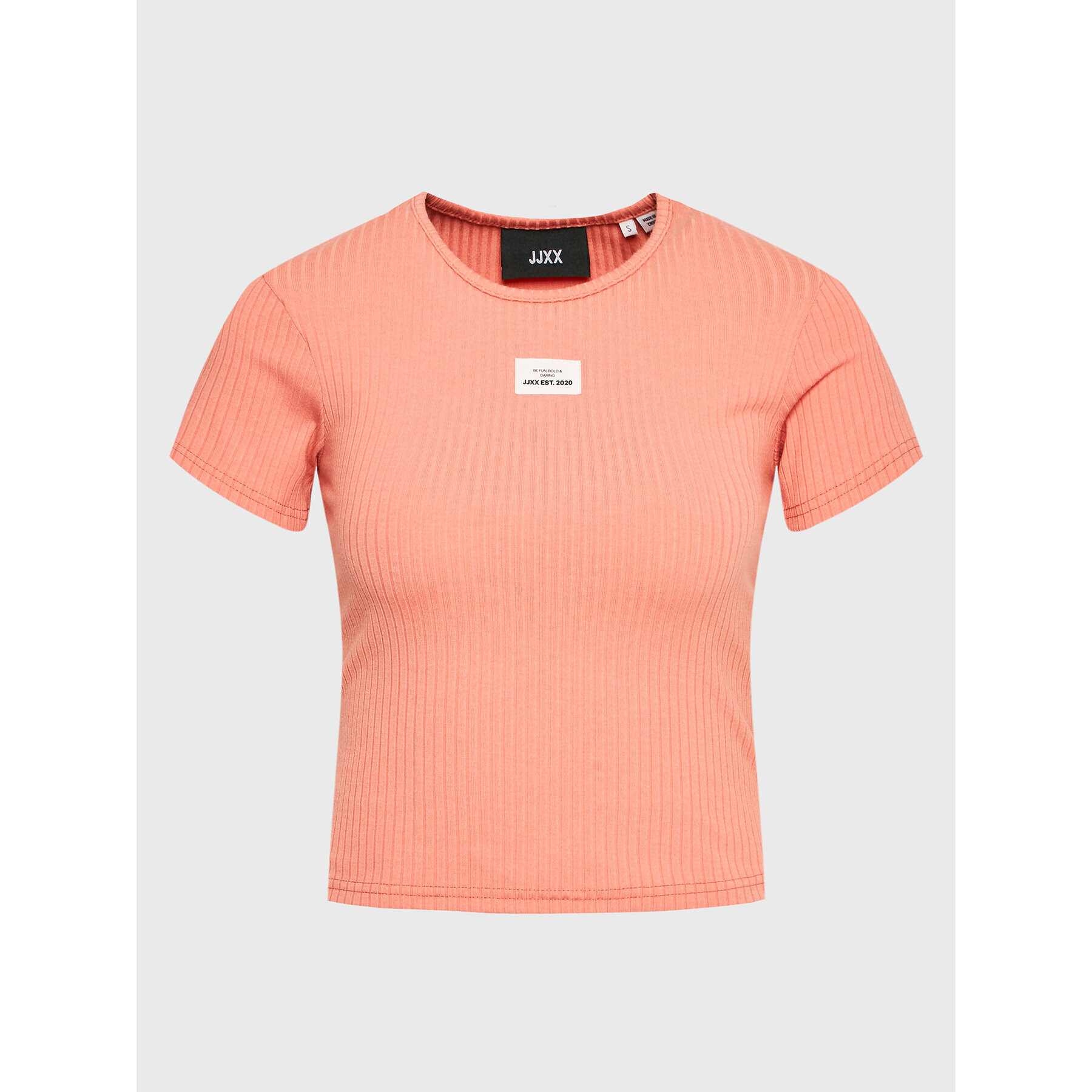 JJXX Тишърт 12225589 Розов Stretch Fit - Pepit.bg