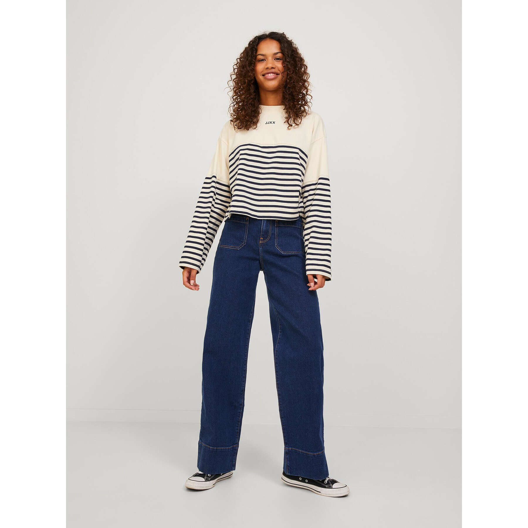 JJXX Тишърт 12227953 Бежов Loose Fit - Pepit.bg