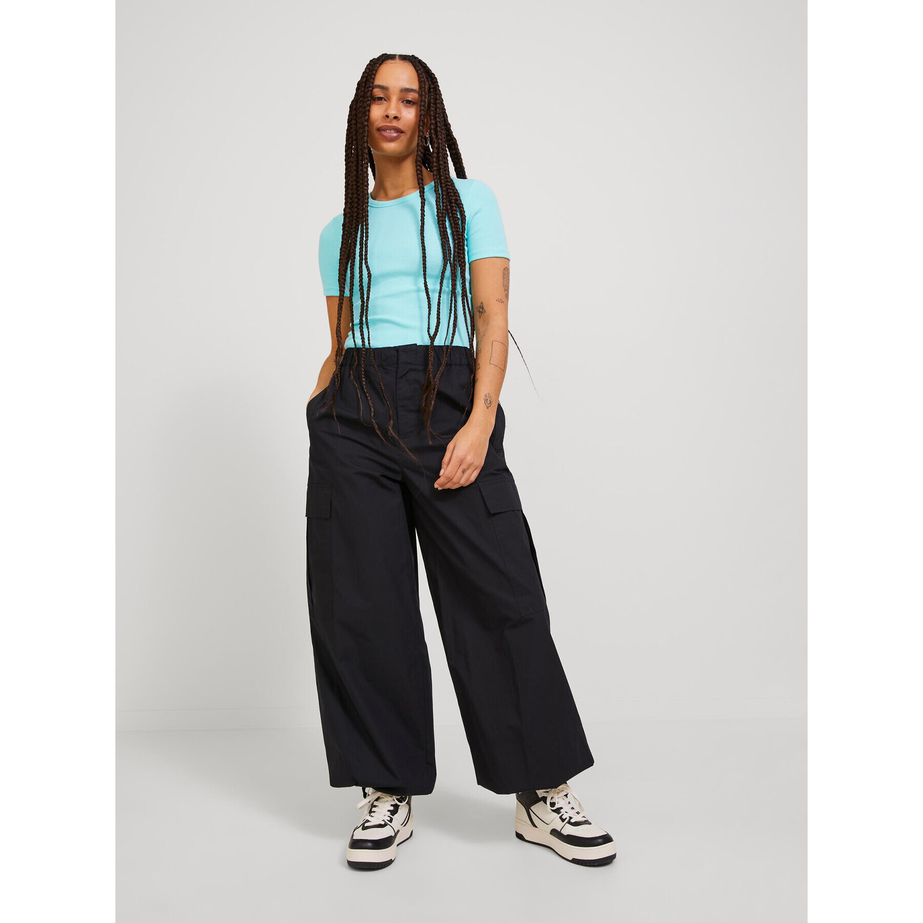 JJXX Тишърт 12231716 Син Stretch Fit - Pepit.bg