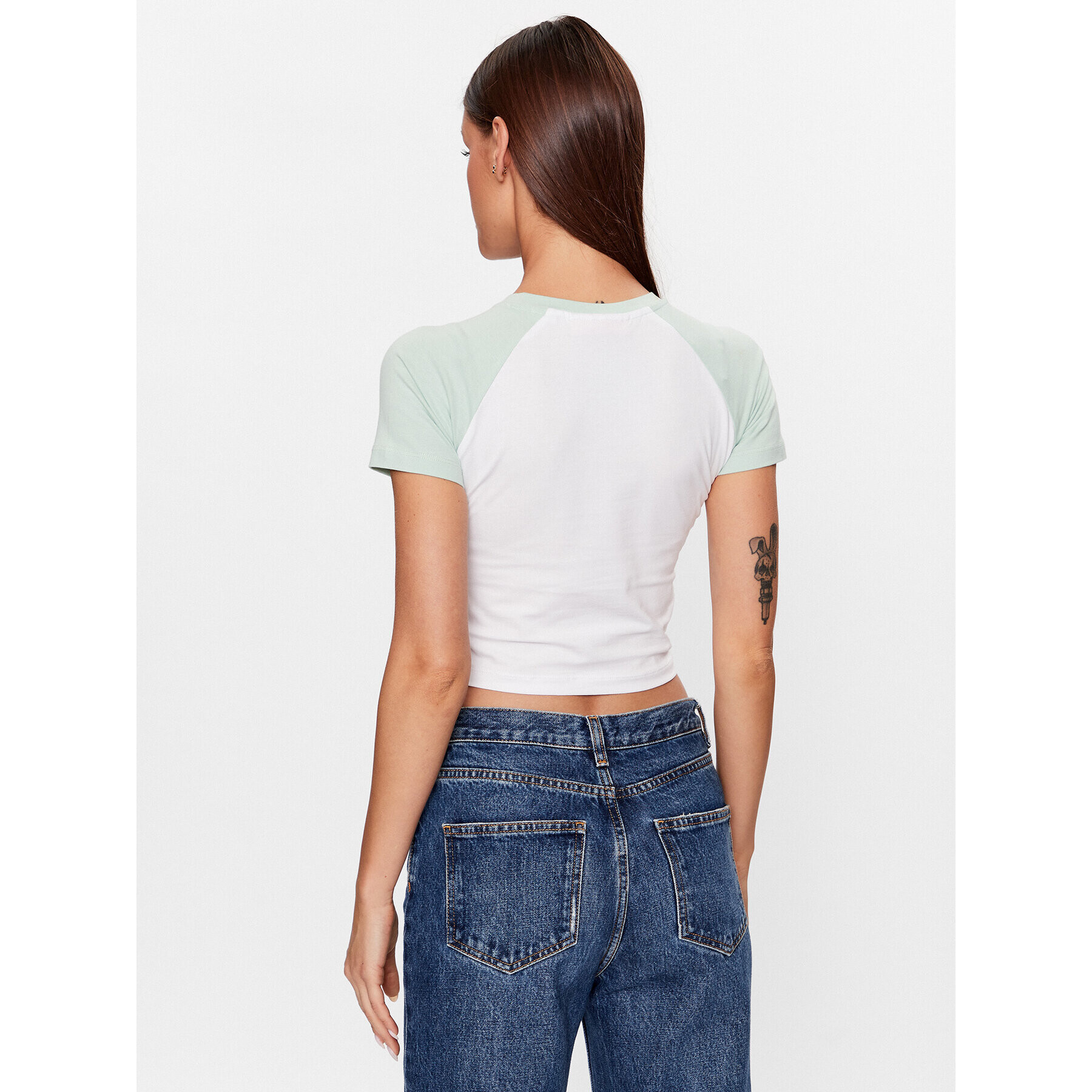 JJXX Тишърт 12233468 Бял Stretch Fit - Pepit.bg