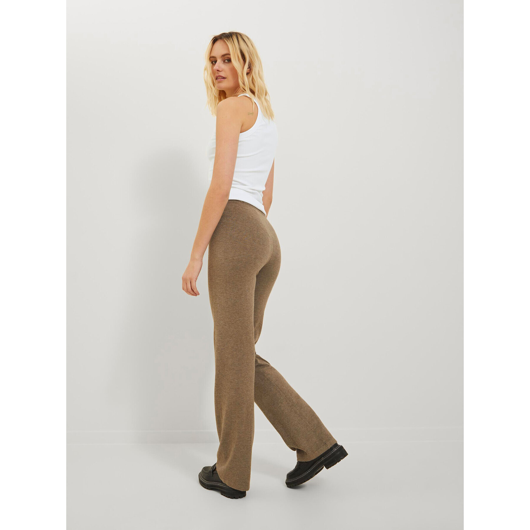 JJXX топ 12224661 Бял Rib Fit - Pepit.bg