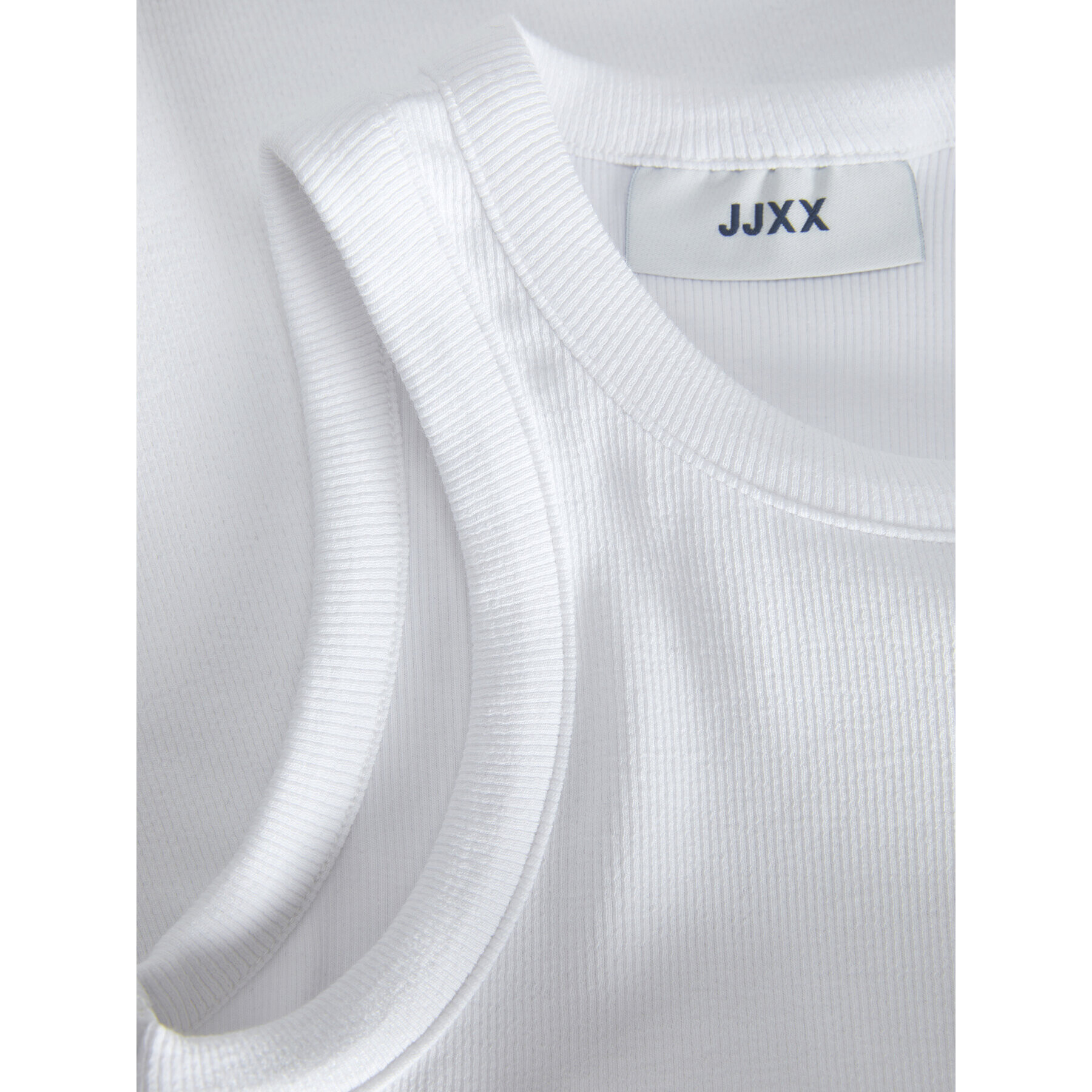 JJXX топ 12224661 Бял Rib Fit - Pepit.bg
