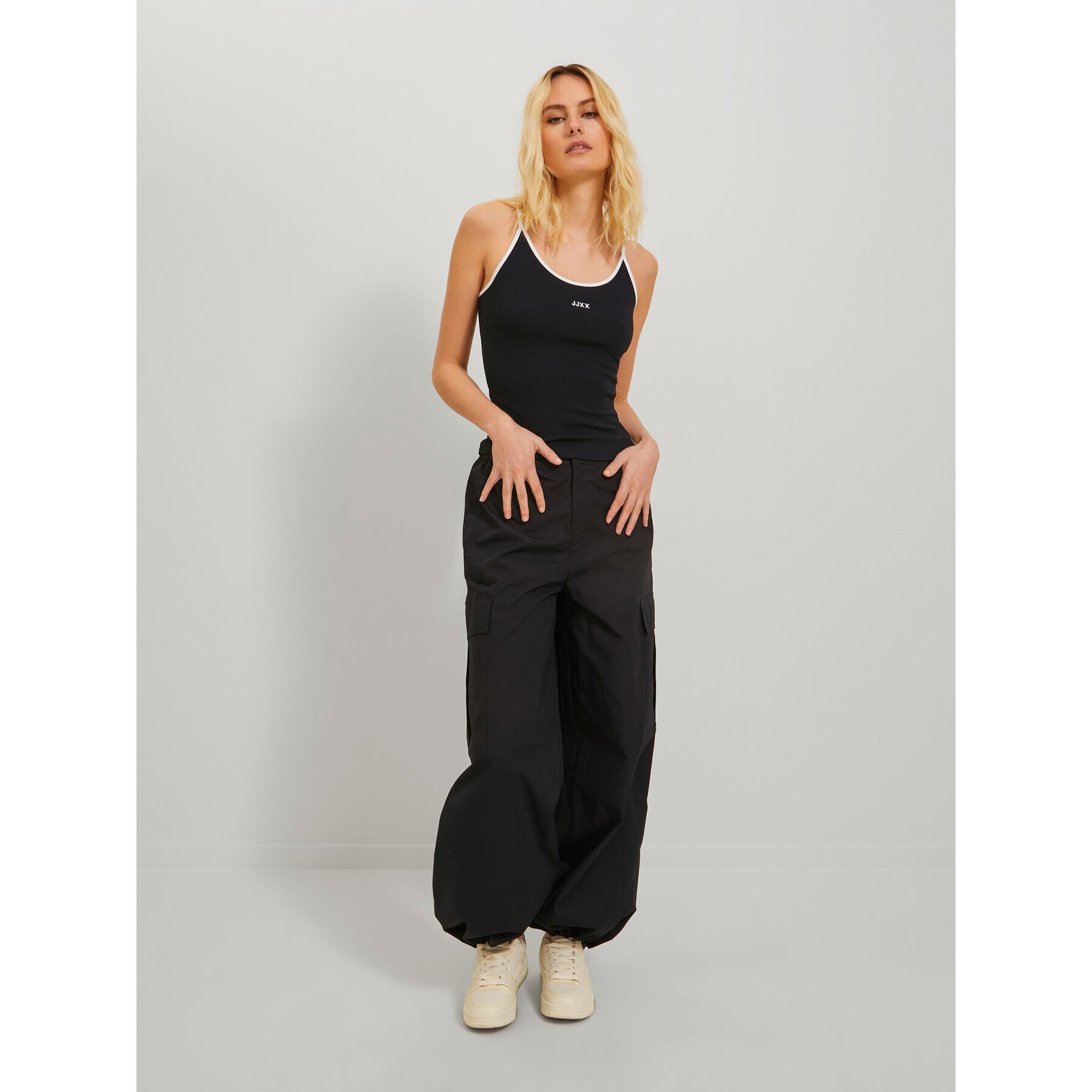 JJXX топ 12224665 Черен Rib Fit - Pepit.bg