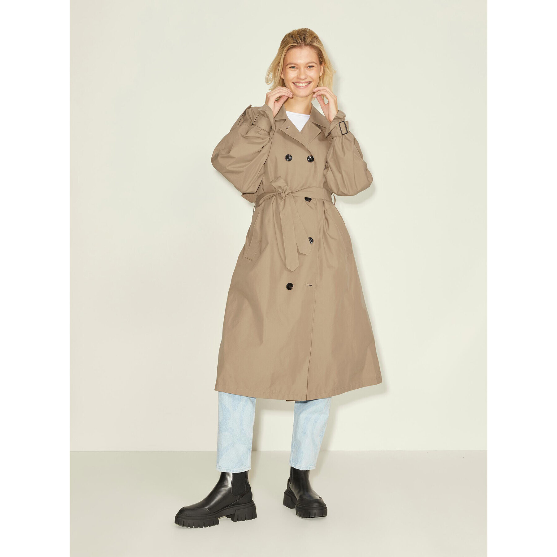JJXX Тренч Choice 12201653 Бежов Regular Fit - Pepit.bg