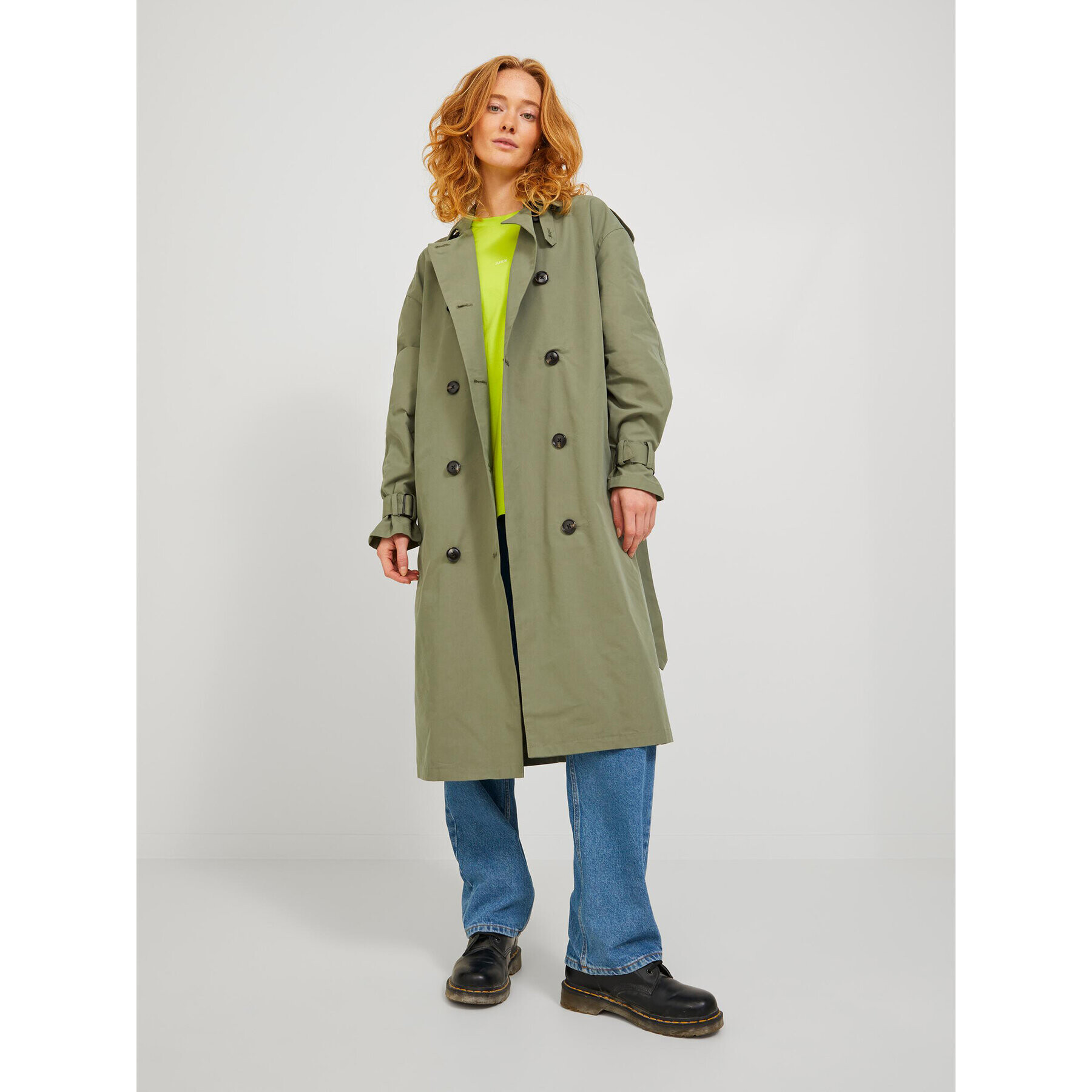 JJXX Тренч Choice 12201653 Зелен Regular Fit - Pepit.bg