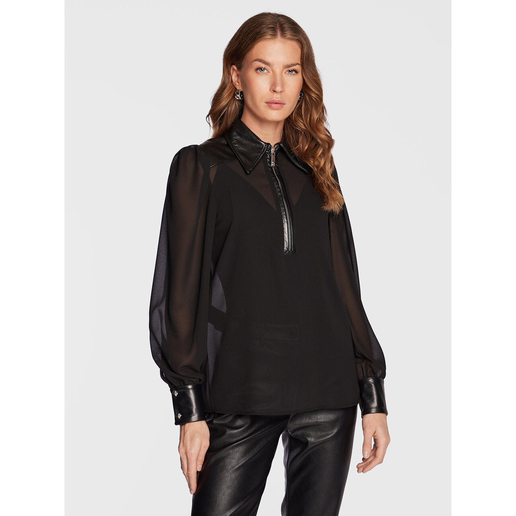 John Richmond Блуза Camicia RWA22207CA Черен Regular Fit - Pepit.bg