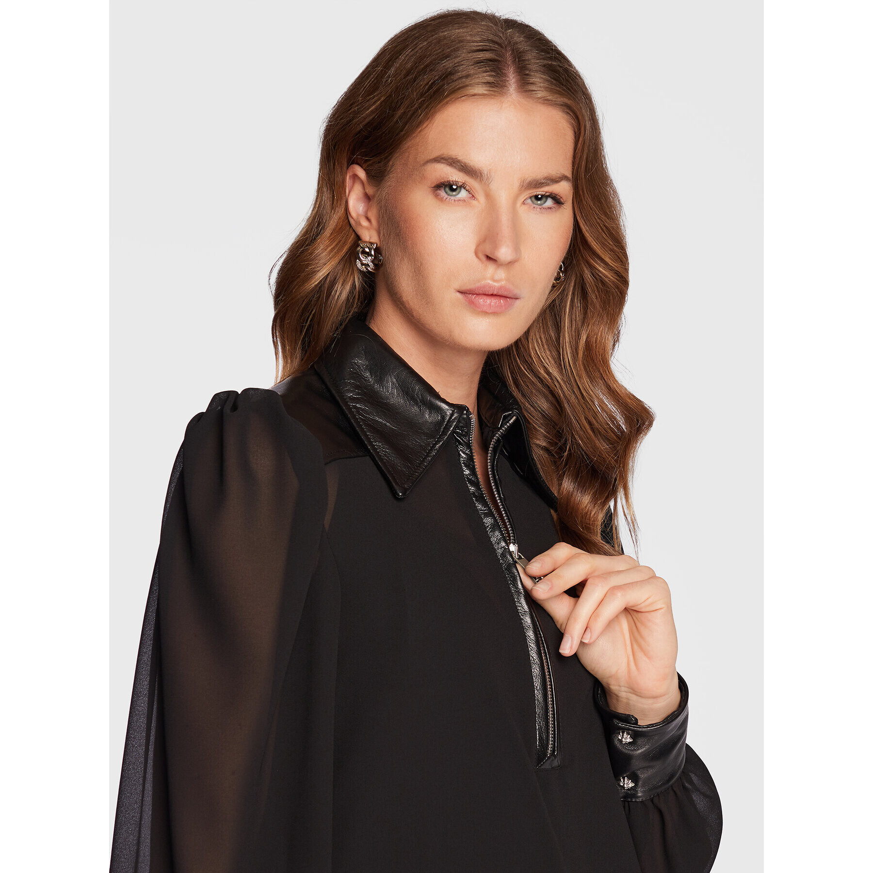 John Richmond Блуза Camicia RWA22207CA Черен Regular Fit - Pepit.bg
