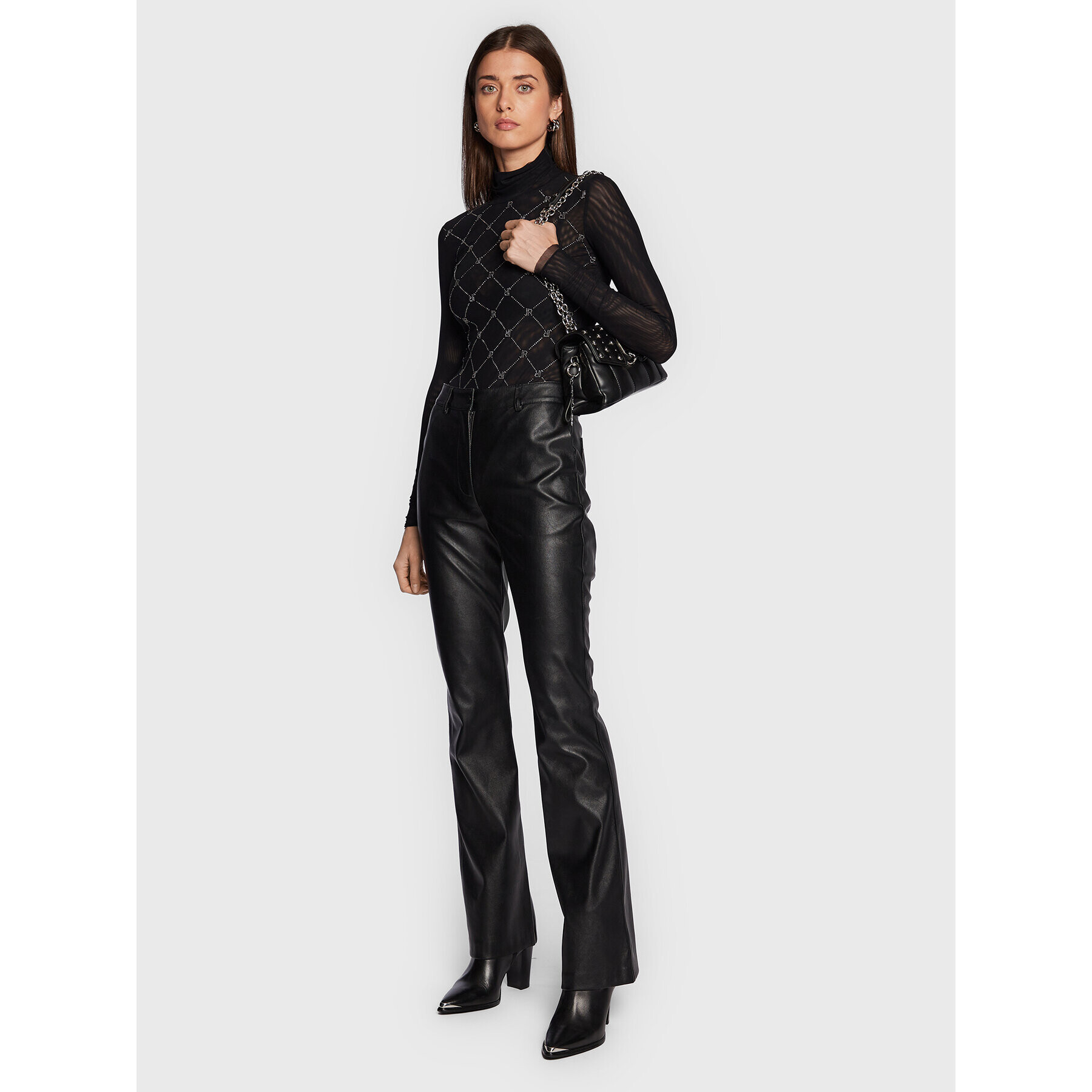 John Richmond Боди RWA22026BD Черен Slim Fit - Pepit.bg