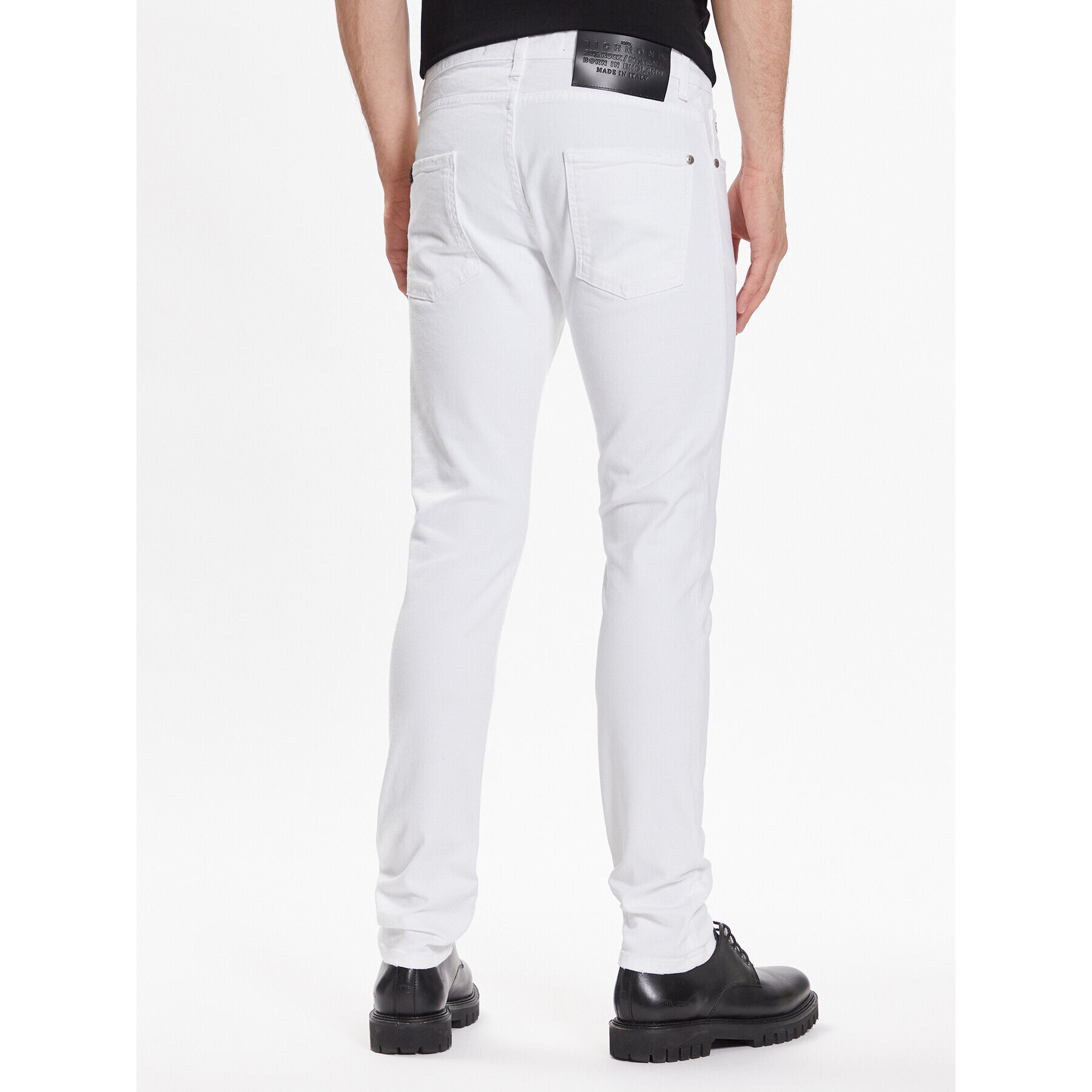 John Richmond Дънки RMP23078JE Бял Straight Fit - Pepit.bg