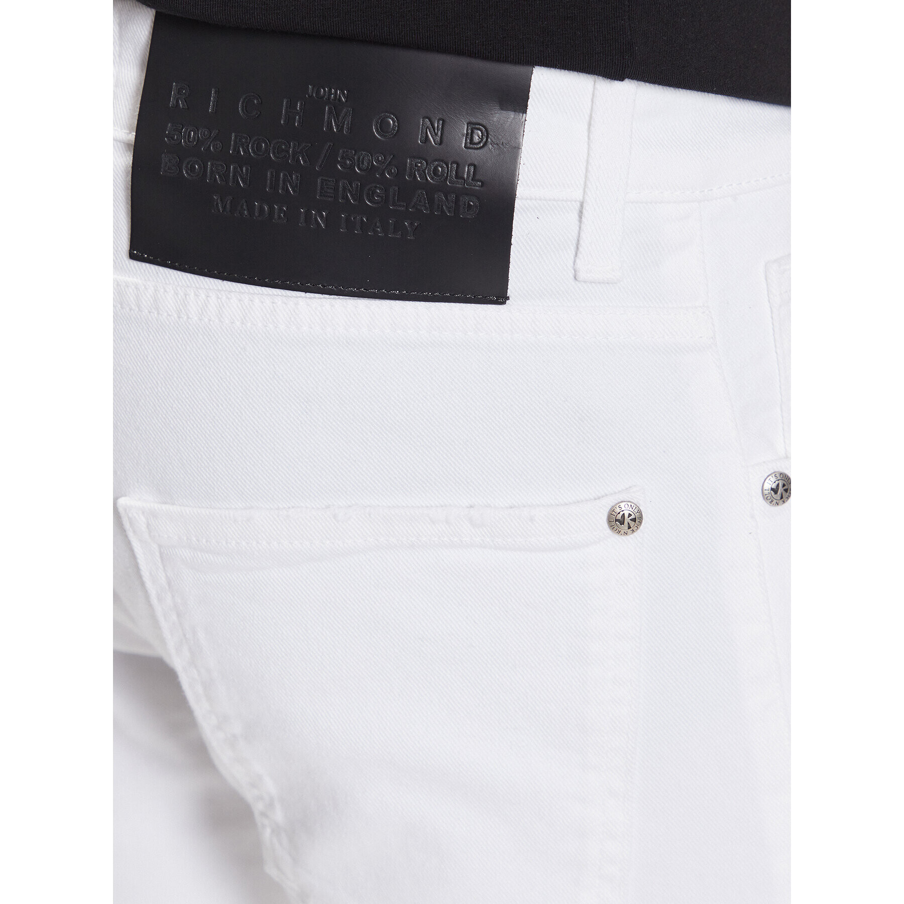 John Richmond Дънки RMP23078JE Бял Straight Fit - Pepit.bg