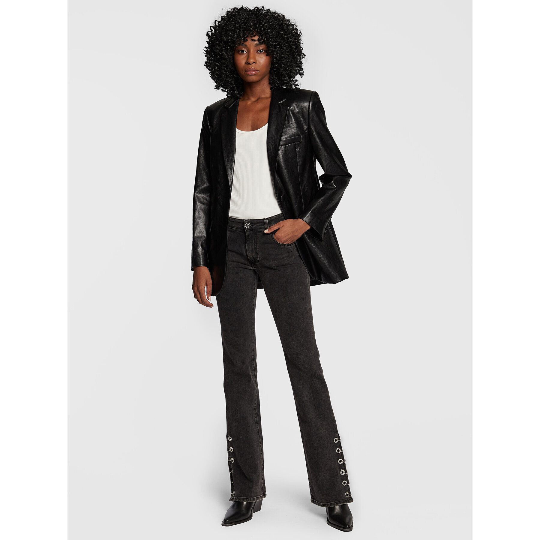 John Richmond Дънки RWA22216JE Черен Regular Fit - Pepit.bg