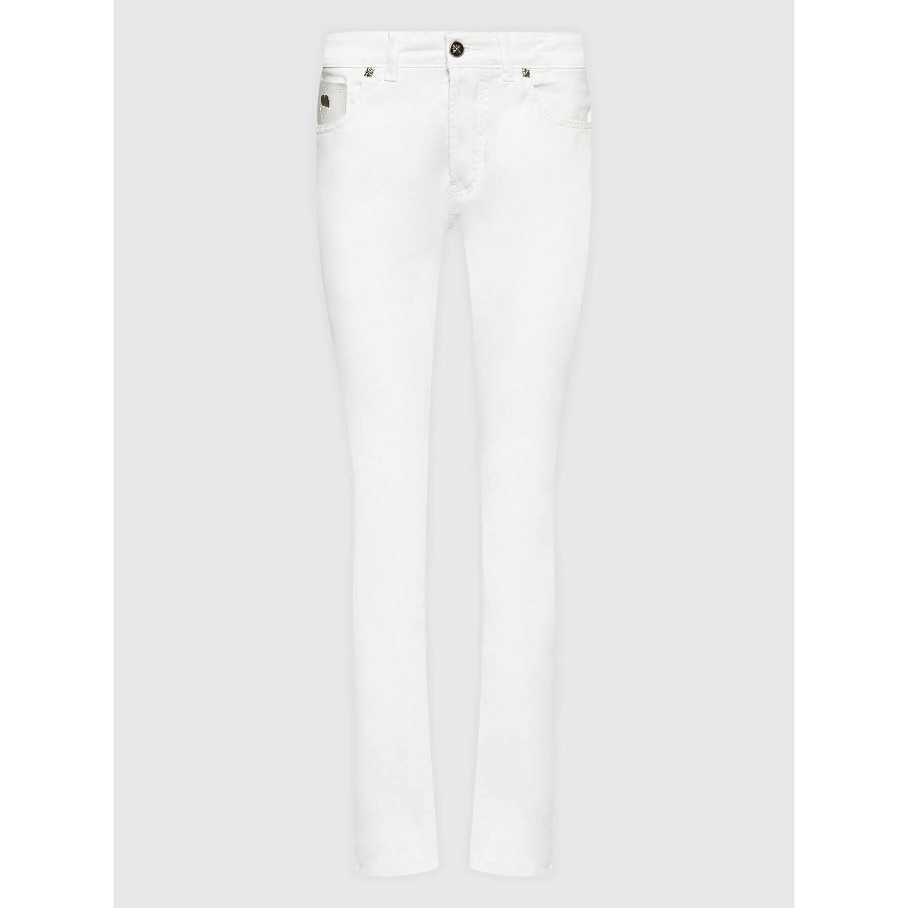John Richmond Дънки тип Slim Fit RMP19181JE Бял Slim Fit - Pepit.bg