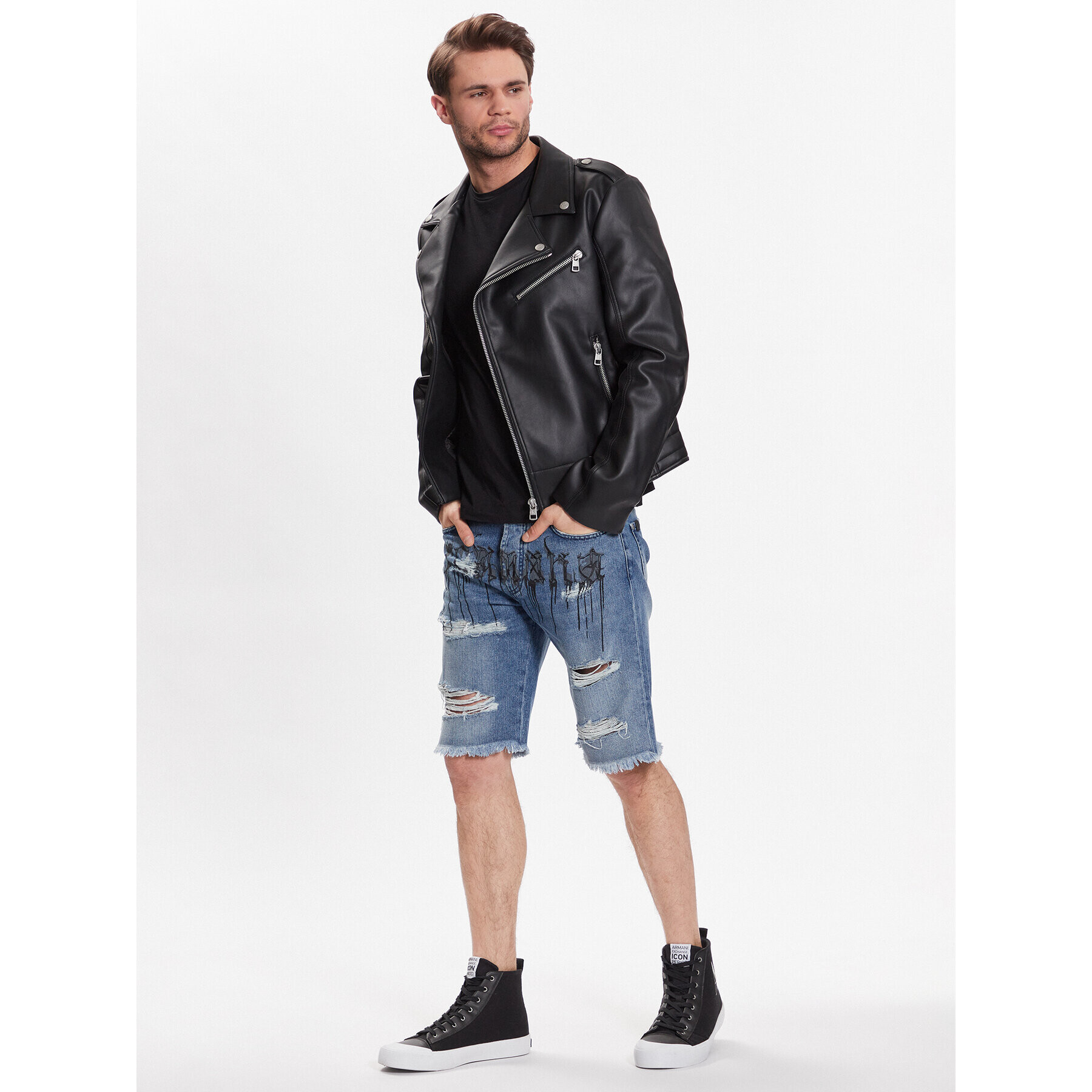John Richmond Дънкови шорти Bermuda RMP23077BE Син Regular Fit - Pepit.bg