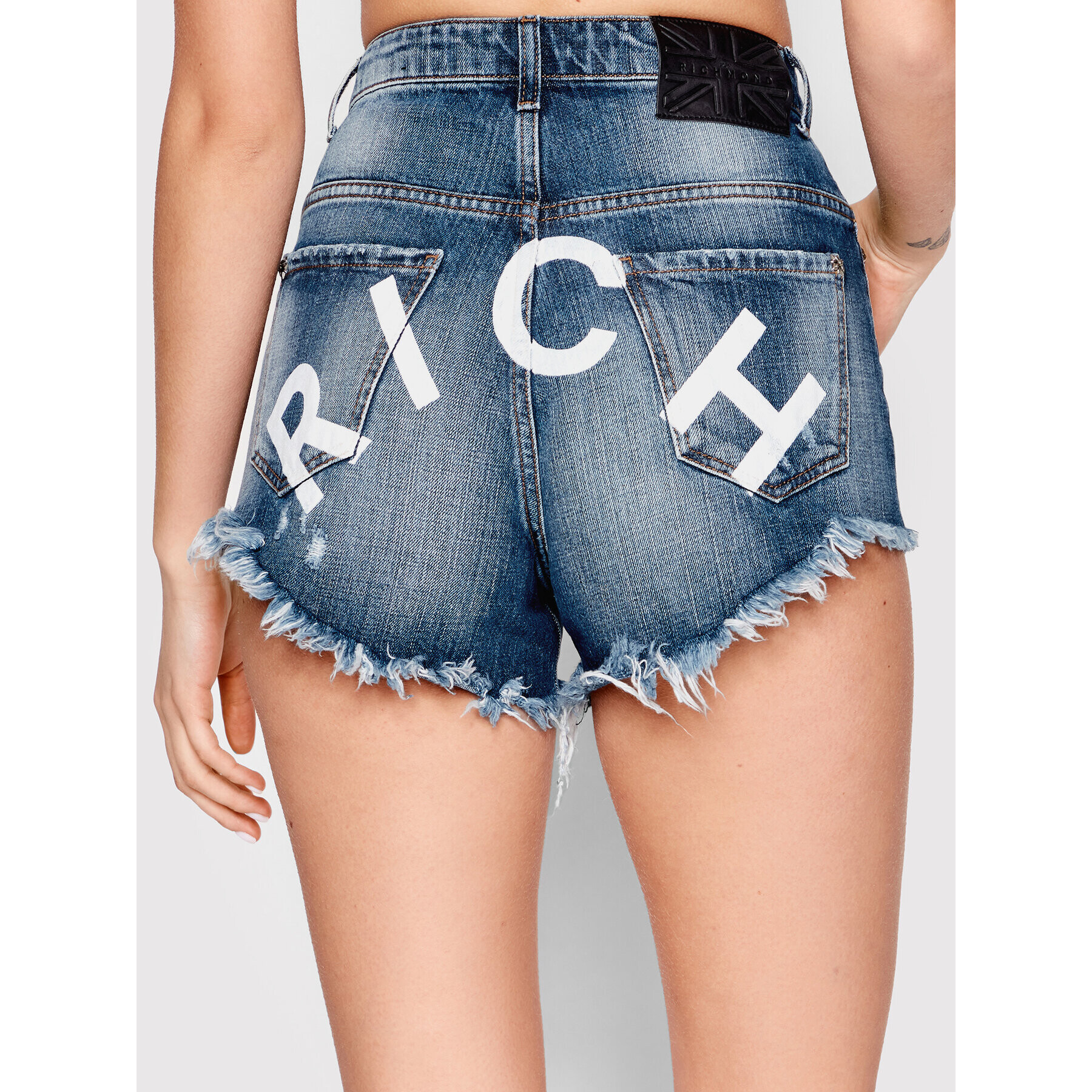 John Richmond Дънкови шорти Lana RWP22150SH Син Straight Fit - Pepit.bg