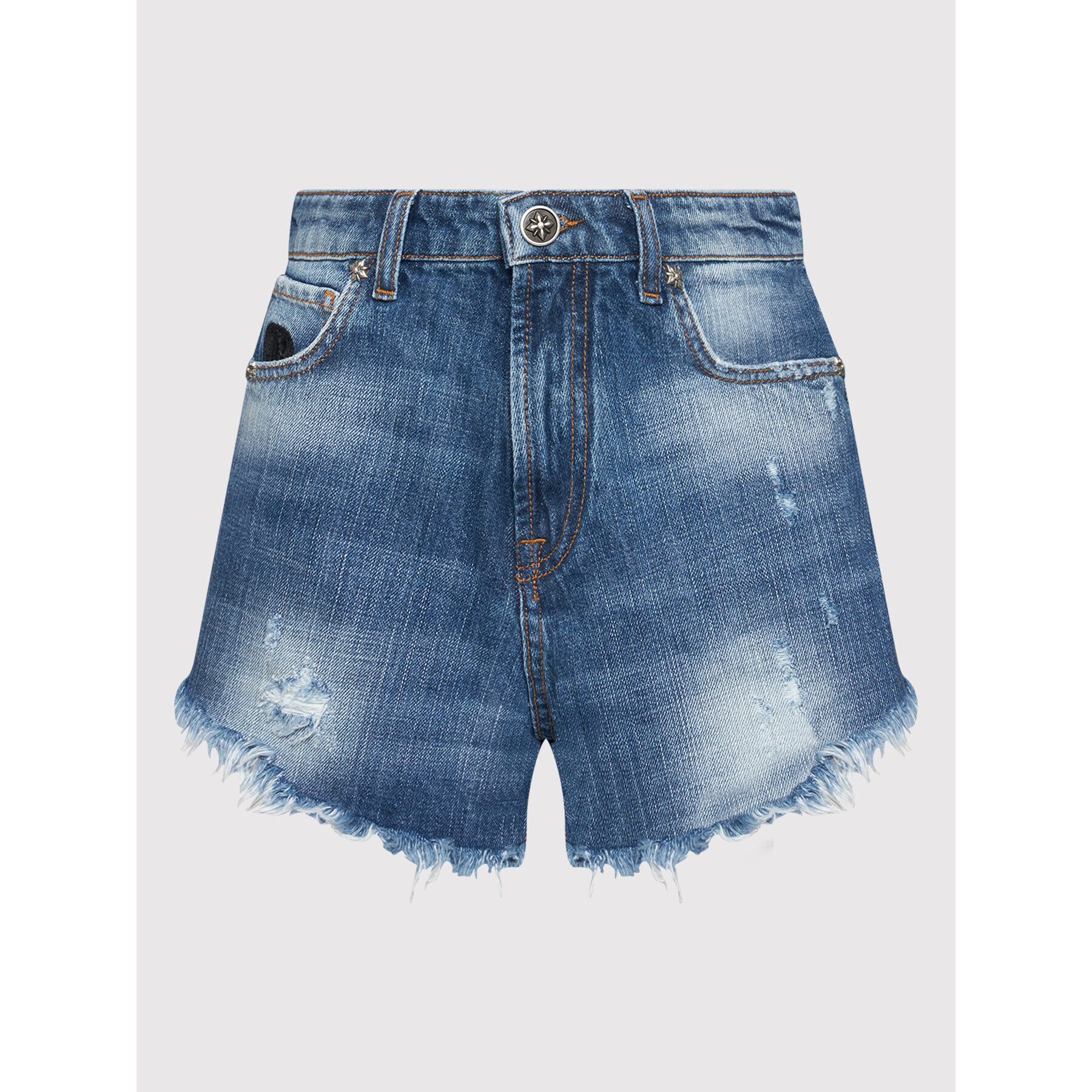 John Richmond Дънкови шорти Lana RWP22150SH Син Straight Fit - Pepit.bg