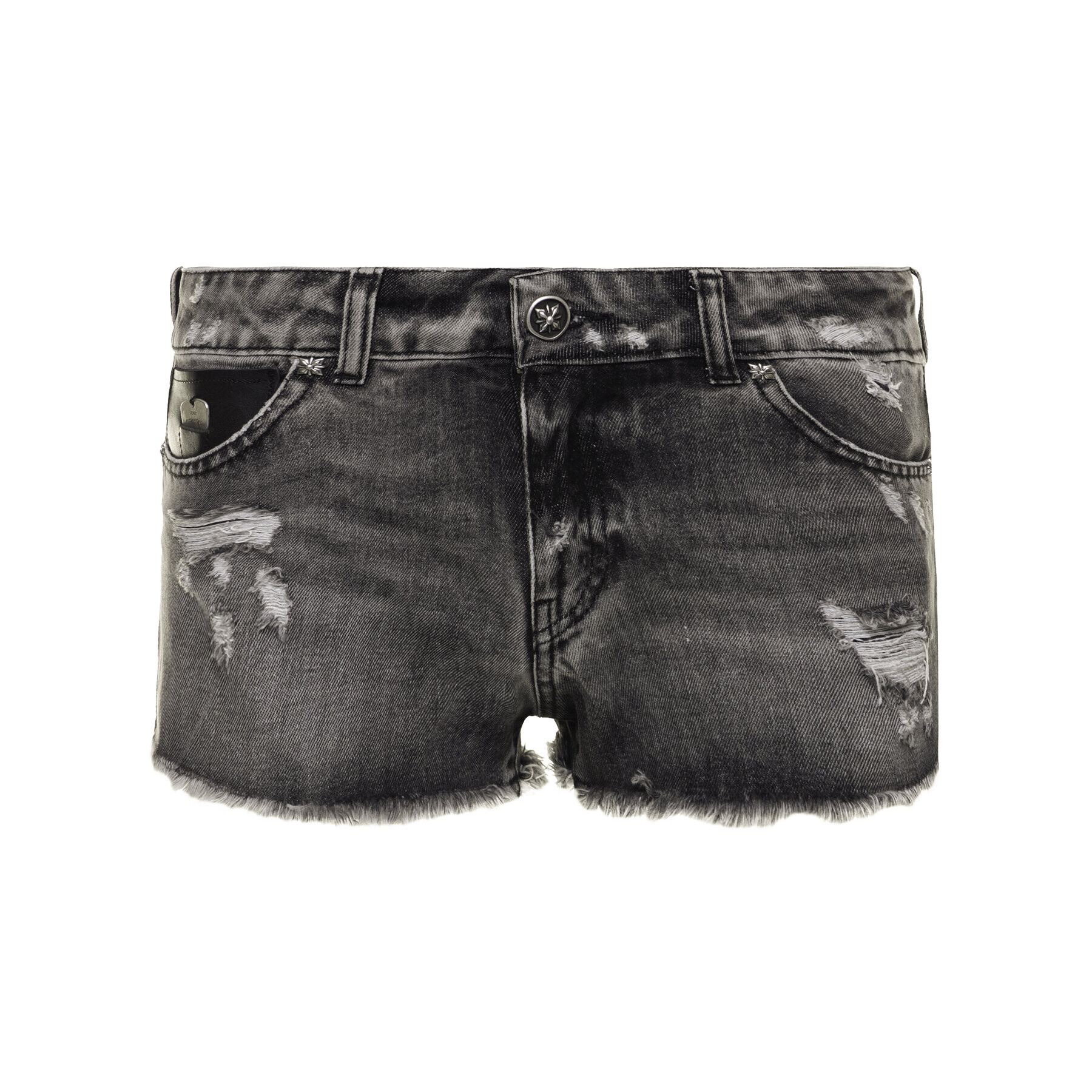 John Richmond Дънкови шорти RWP19239SH Сив Slim Fit - Pepit.bg