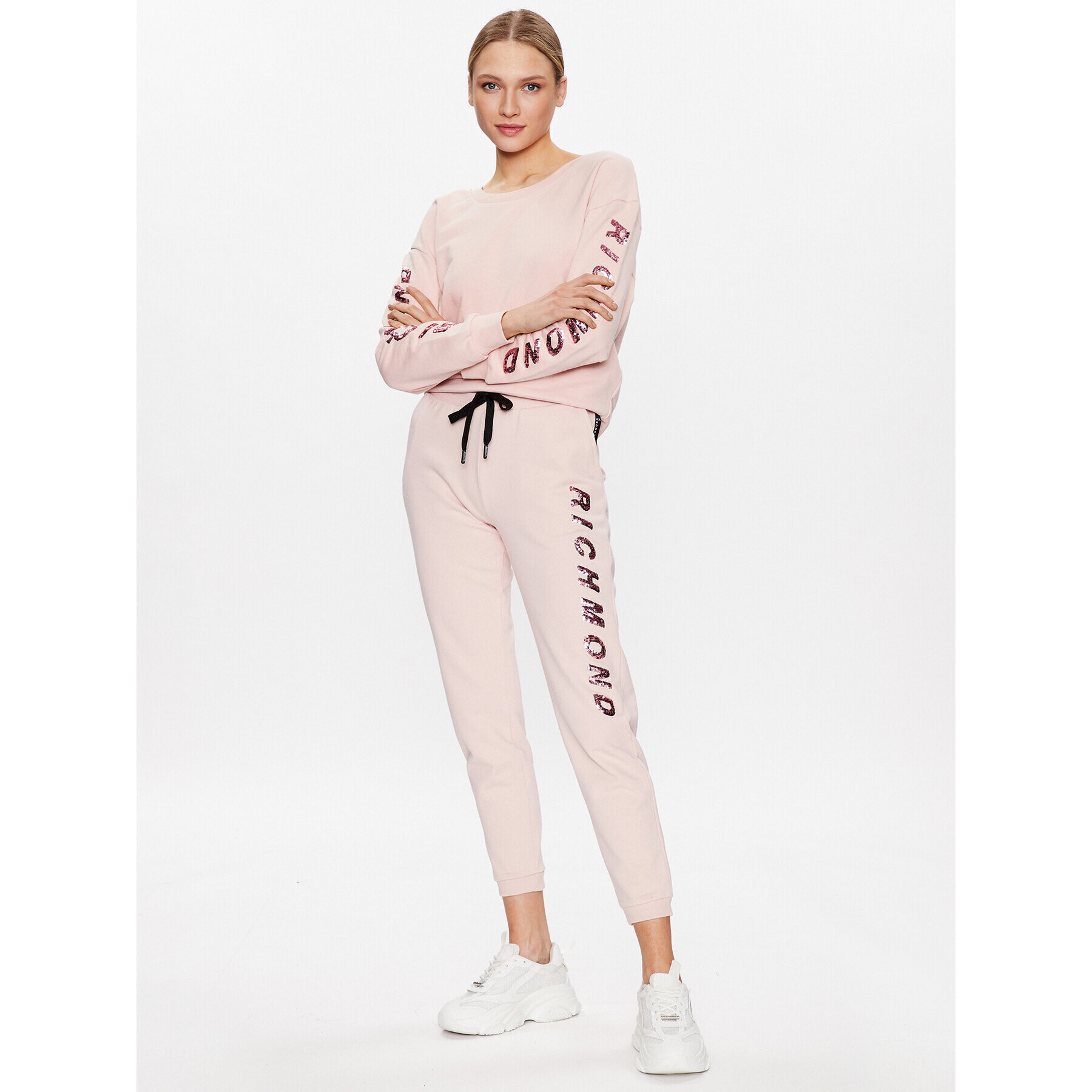 John Richmond Долнище анцуг UWP23044PA Розов Classic Fit - Pepit.bg