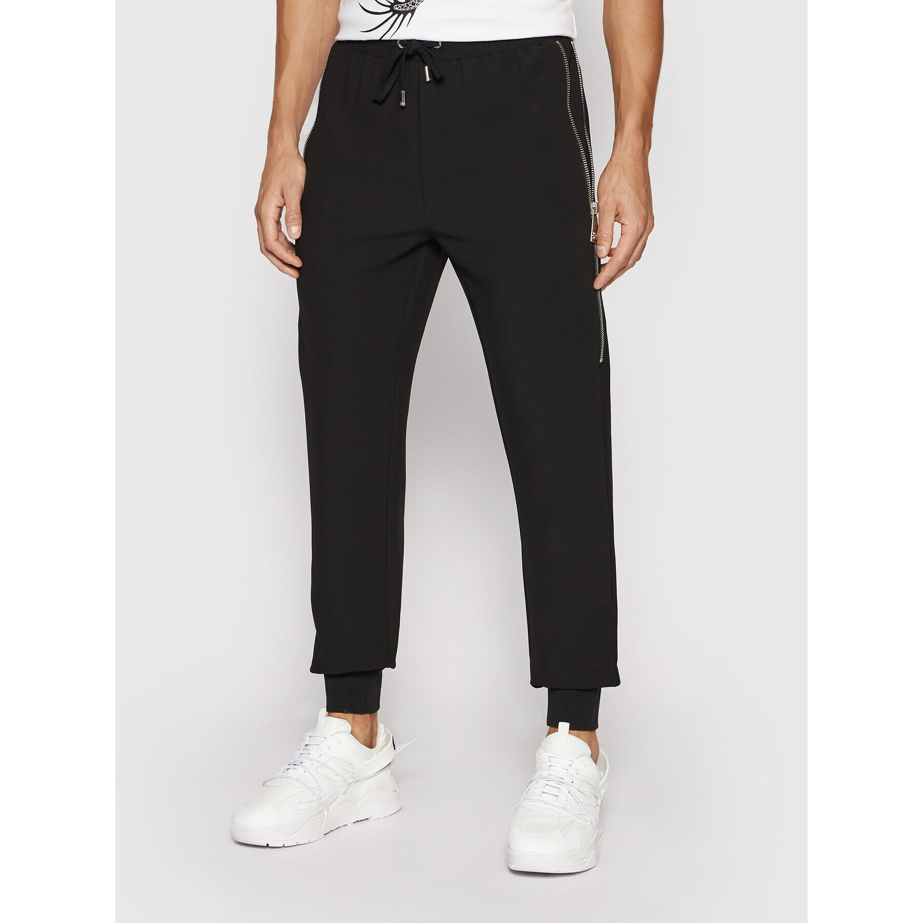 John Richmond Долнище анцуг Exkulvit RMA21118PA Черен Slim Fit - Pepit.bg