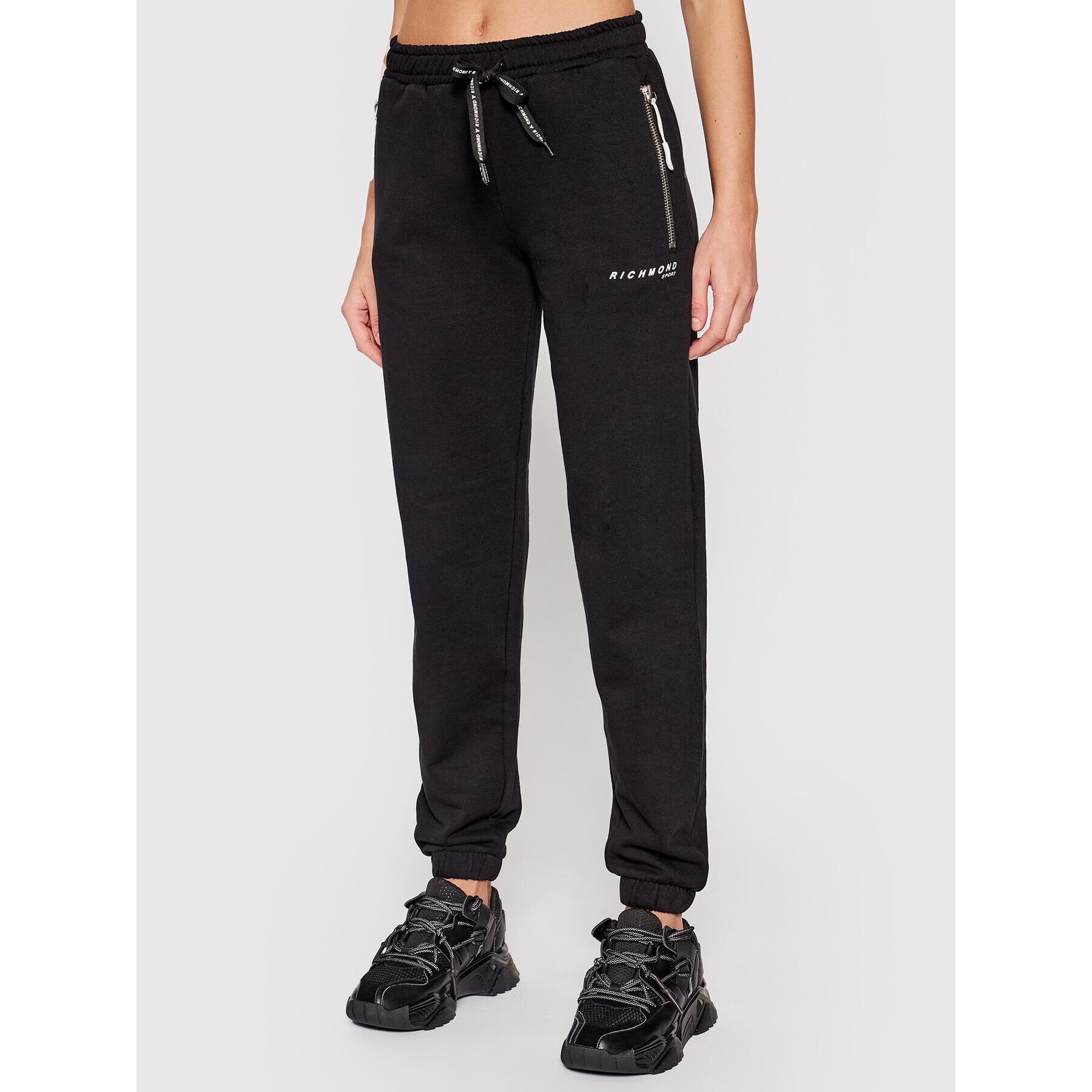 John Richmond Долнище анцуг Yonker UWA21023PA Черен Regular Fit - Pepit.bg