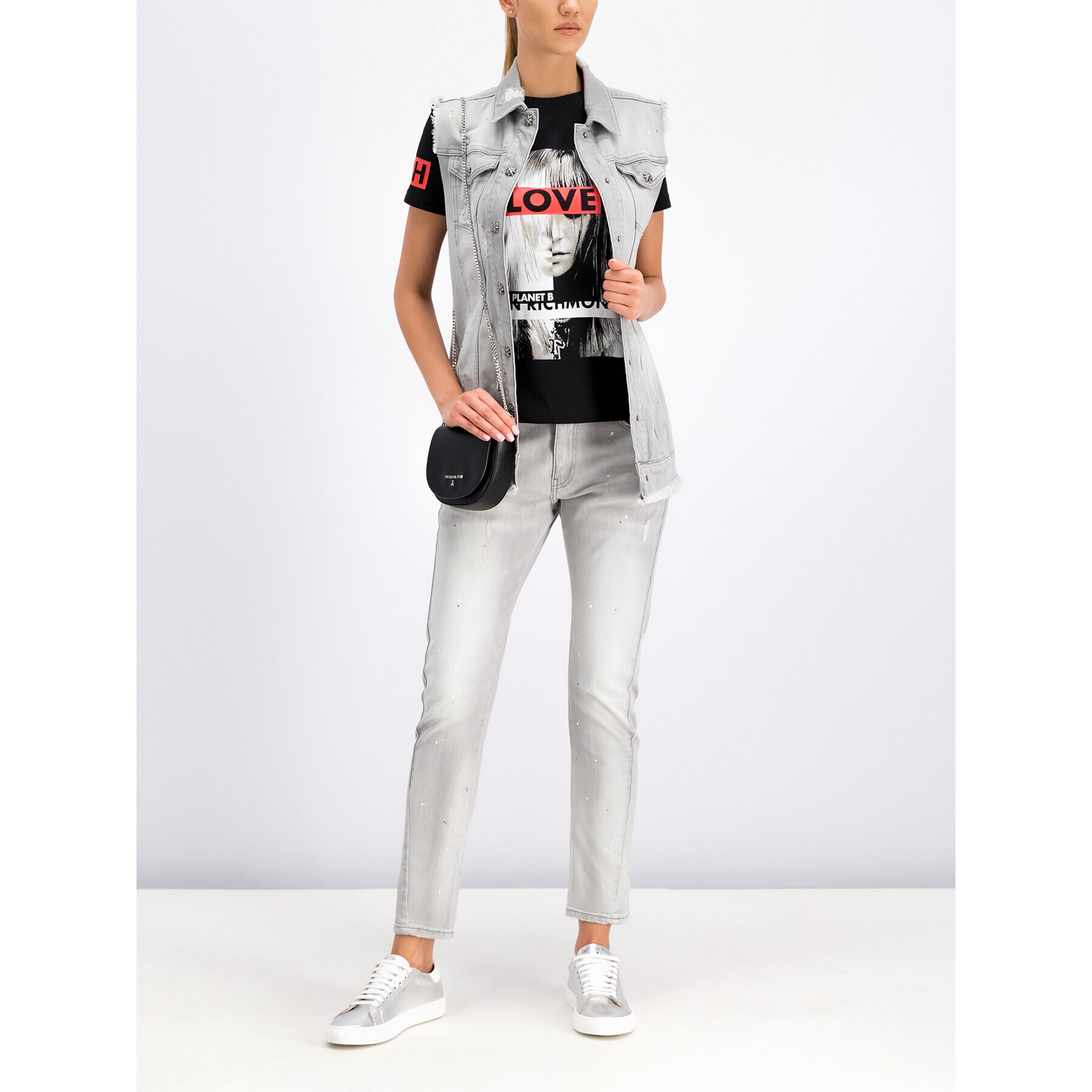 John Richmond Елек RWP19133GB Сив Regular Fit - Pepit.bg