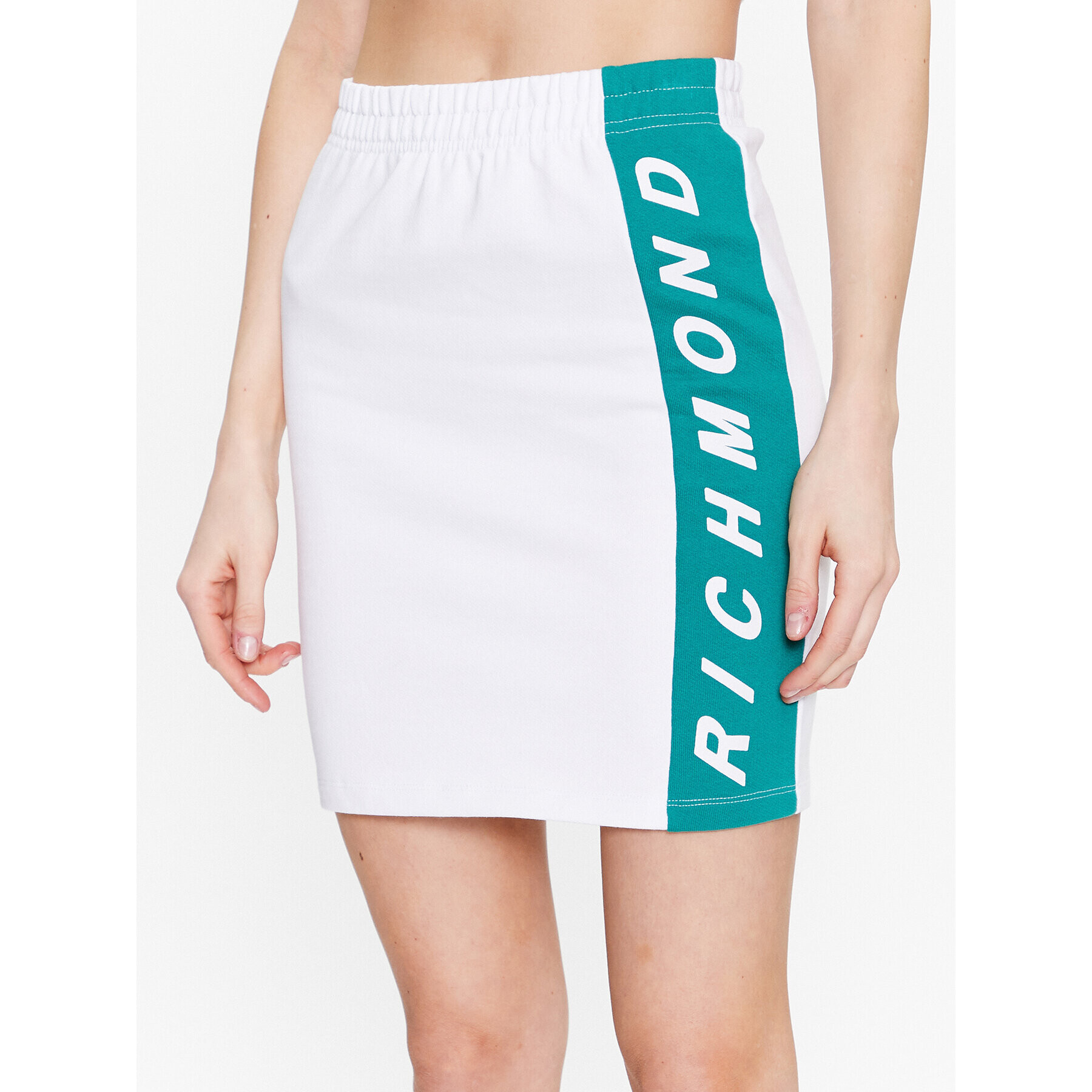 John Richmond Мини пола UWP23075GO Бял Modern Fit - Pepit.bg