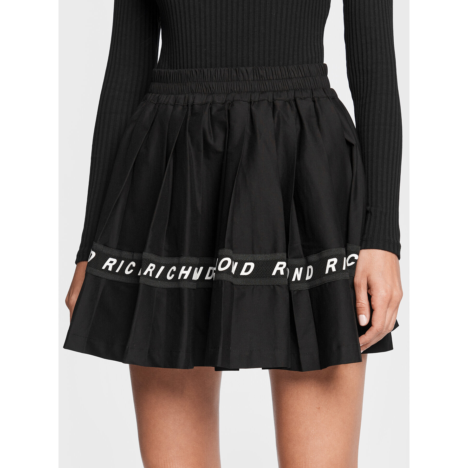 John Richmond Мини пола UWP23002GO Черен Modern Fit - Pepit.bg
