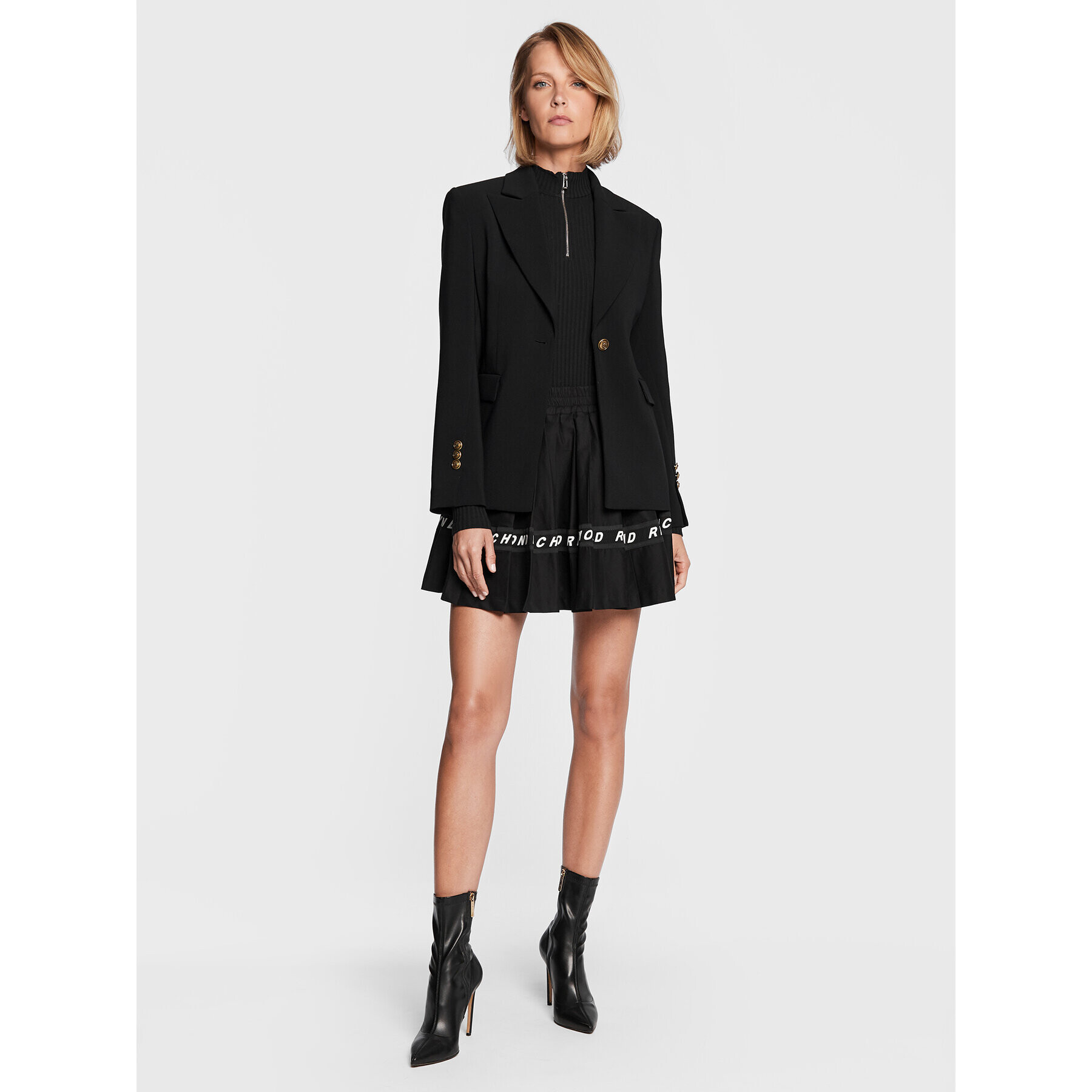 John Richmond Мини пола UWP23002GO Черен Modern Fit - Pepit.bg