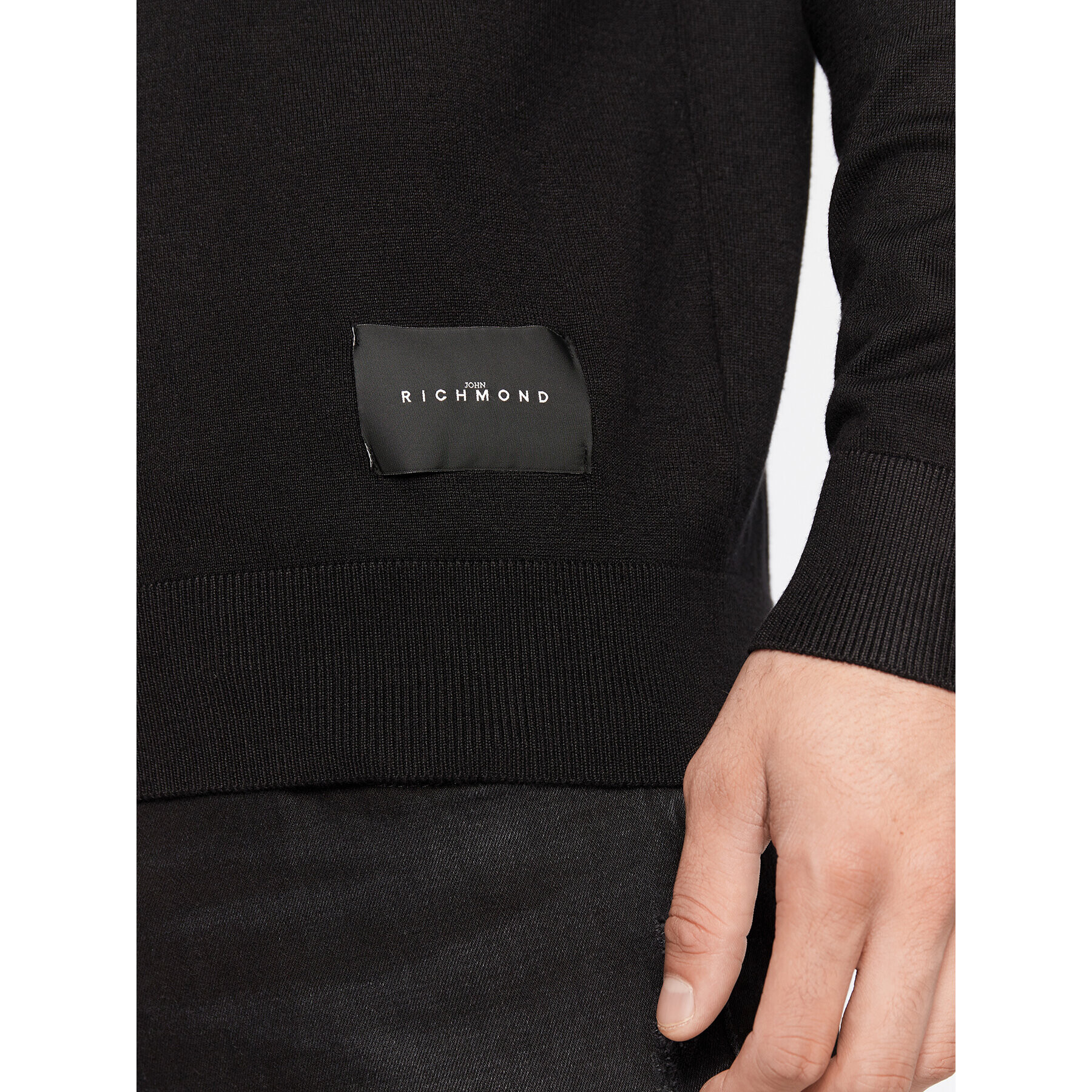 John Richmond Поло RMA22216LU Черен Slim Fit - Pepit.bg