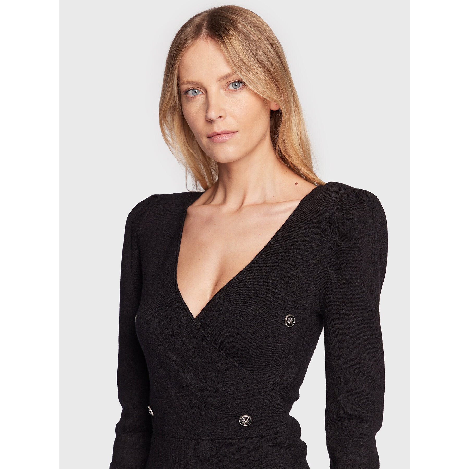 John Richmond Пуловер RWA22335MA Черен Slim Fit - Pepit.bg