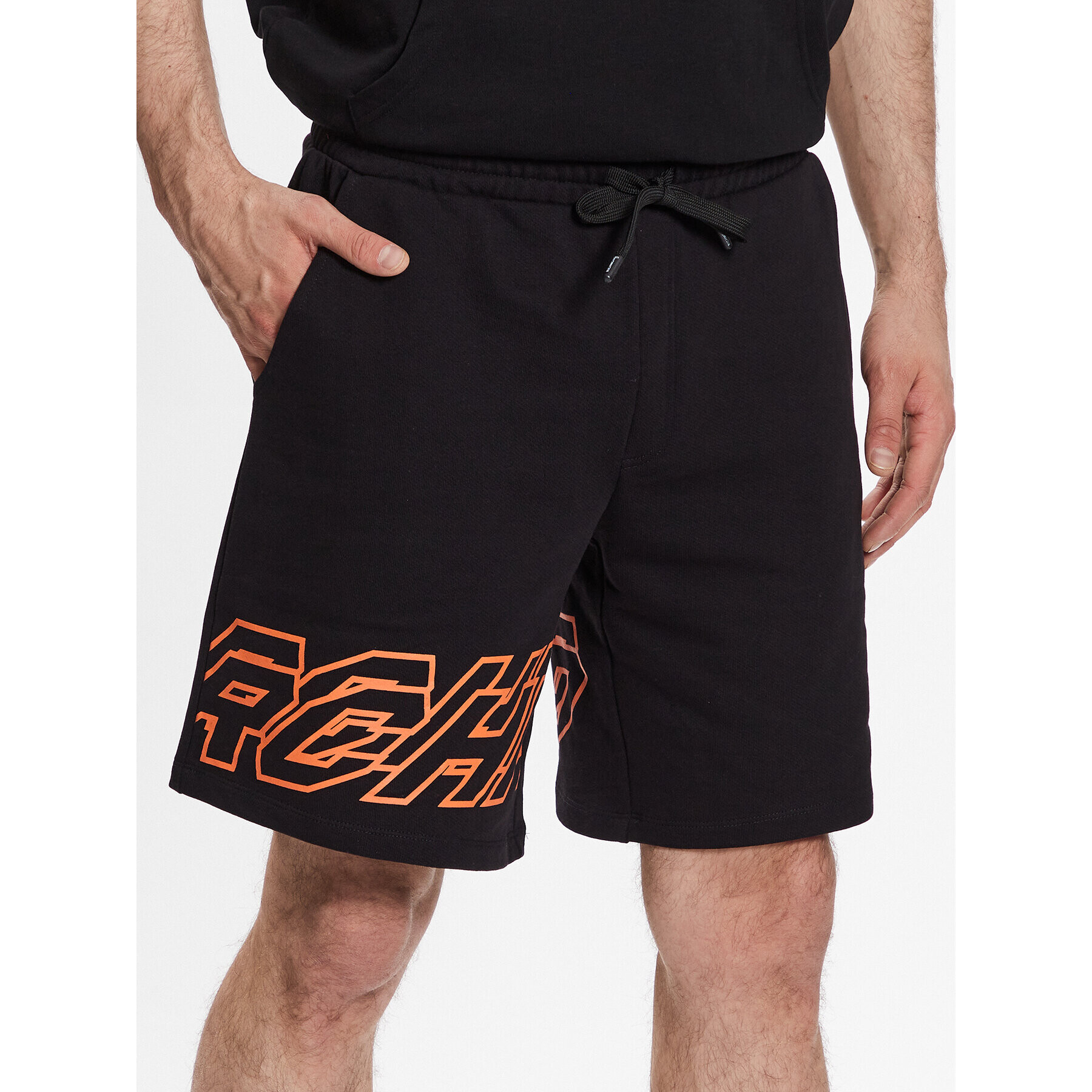 John Richmond Спортни шорти UMP23012BE Черен Regular Fit - Pepit.bg
