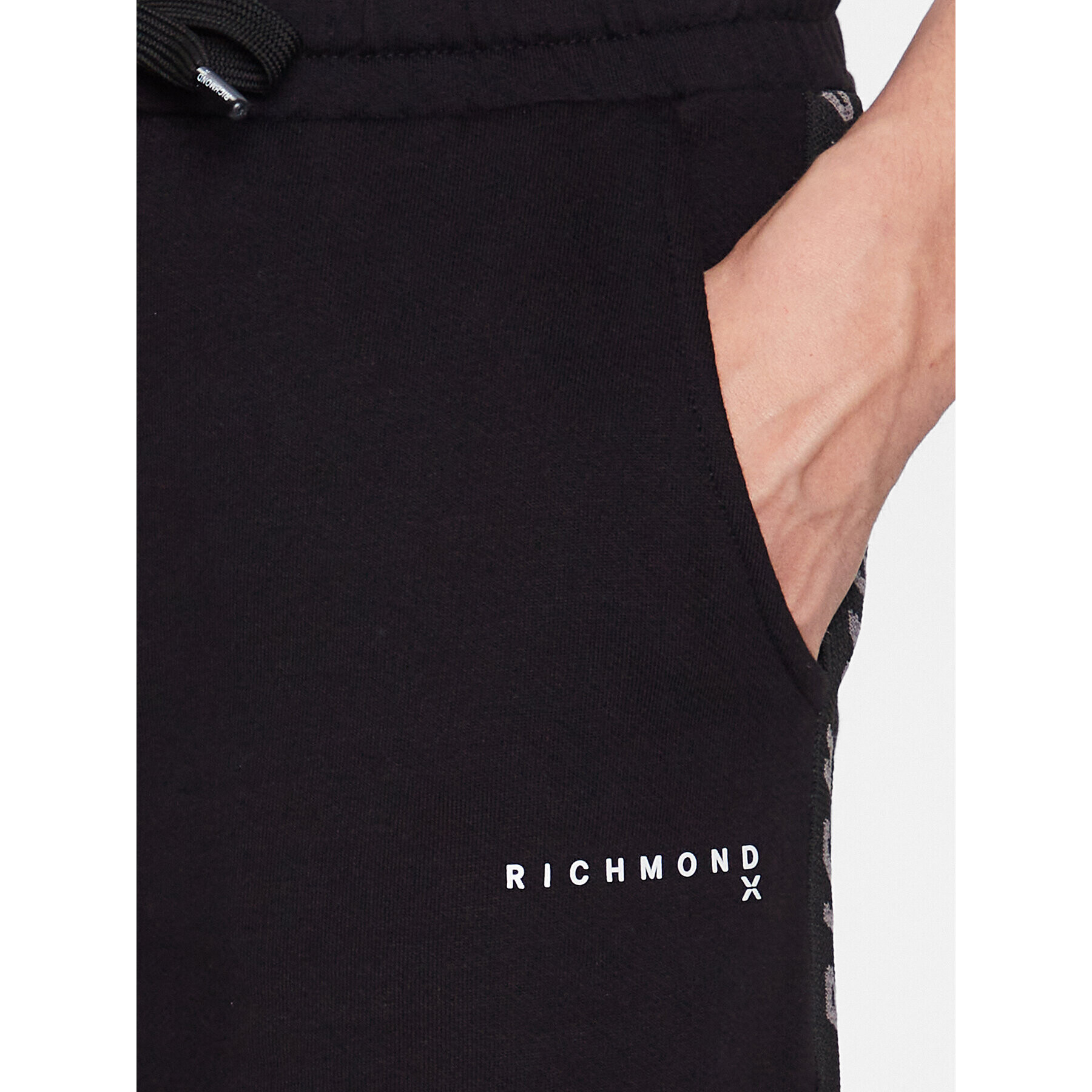 John Richmond Спортни шорти UMP23037BE Черен Regular Fit - Pepit.bg