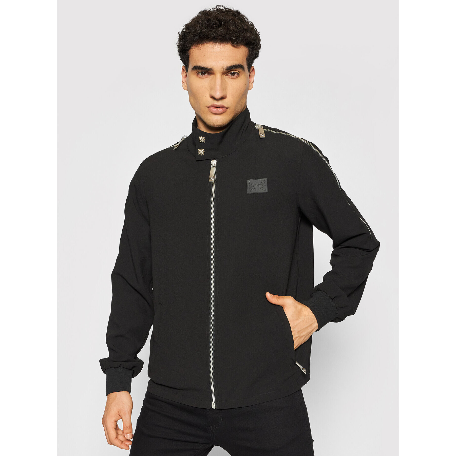 John Richmond Суитшърт Elsford RMA21117FE Черен Regular Fit - Pepit.bg