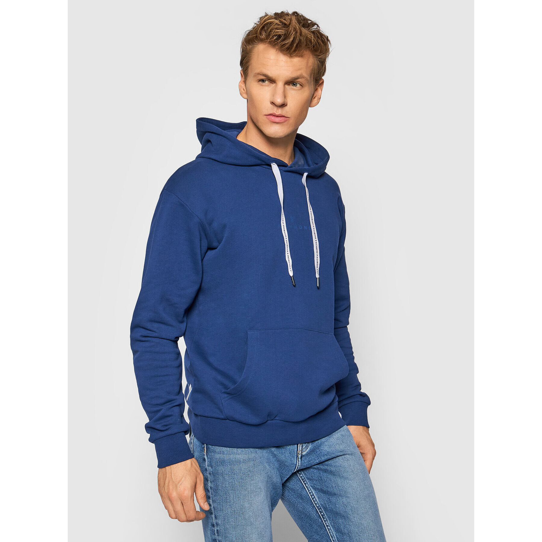 John Richmond Суитшърт Molger UMA21010FE Тъмносин Regular Fit - Pepit.bg