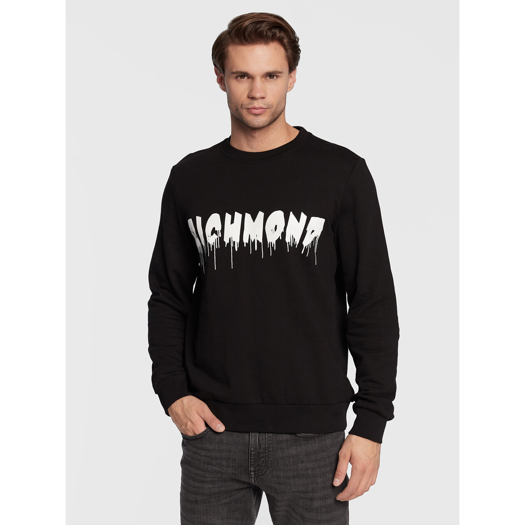 John Richmond Суитшърт RMA22071FE Черен Regular Fit - Pepit.bg