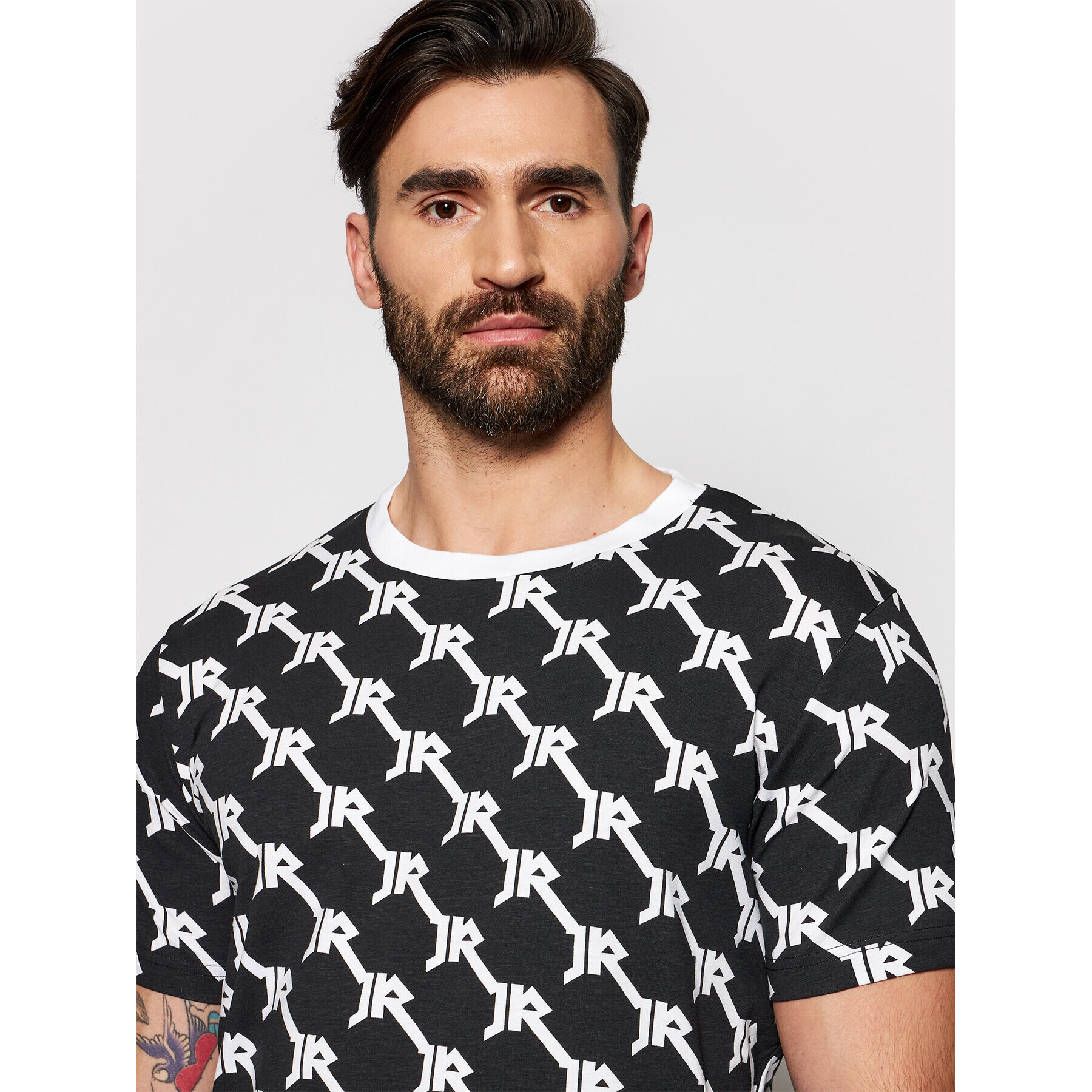 John Richmond Тишърт Gainga UMP21034TS Черен Regular Fit - Pepit.bg