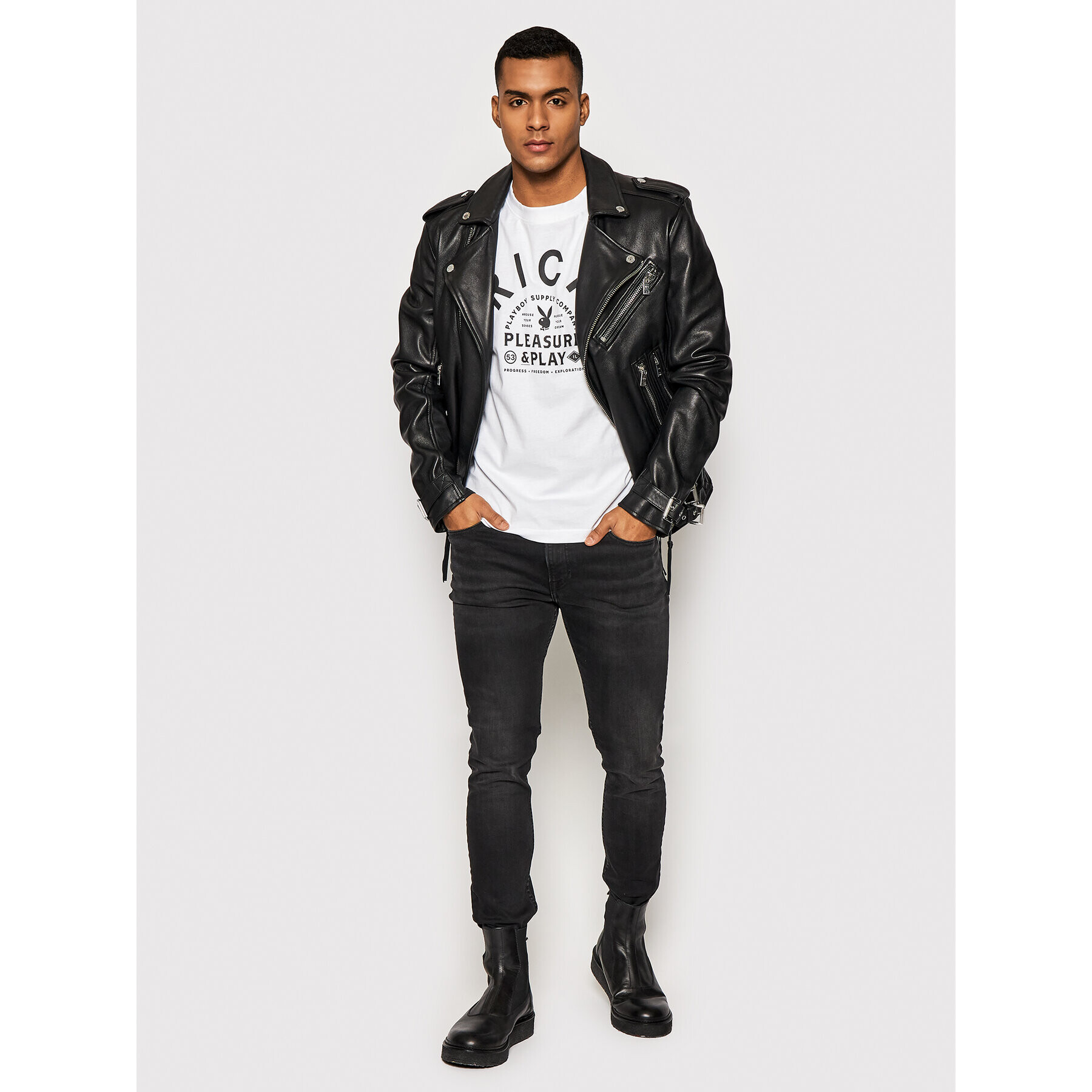 John Richmond Тишърт HMP22140TS Бял Regular Fit - Pepit.bg