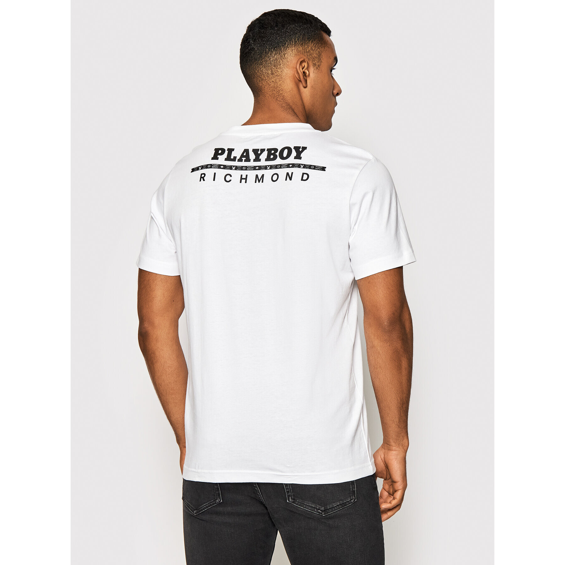 John Richmond Тишърт HMP22140TS Бял Regular Fit - Pepit.bg