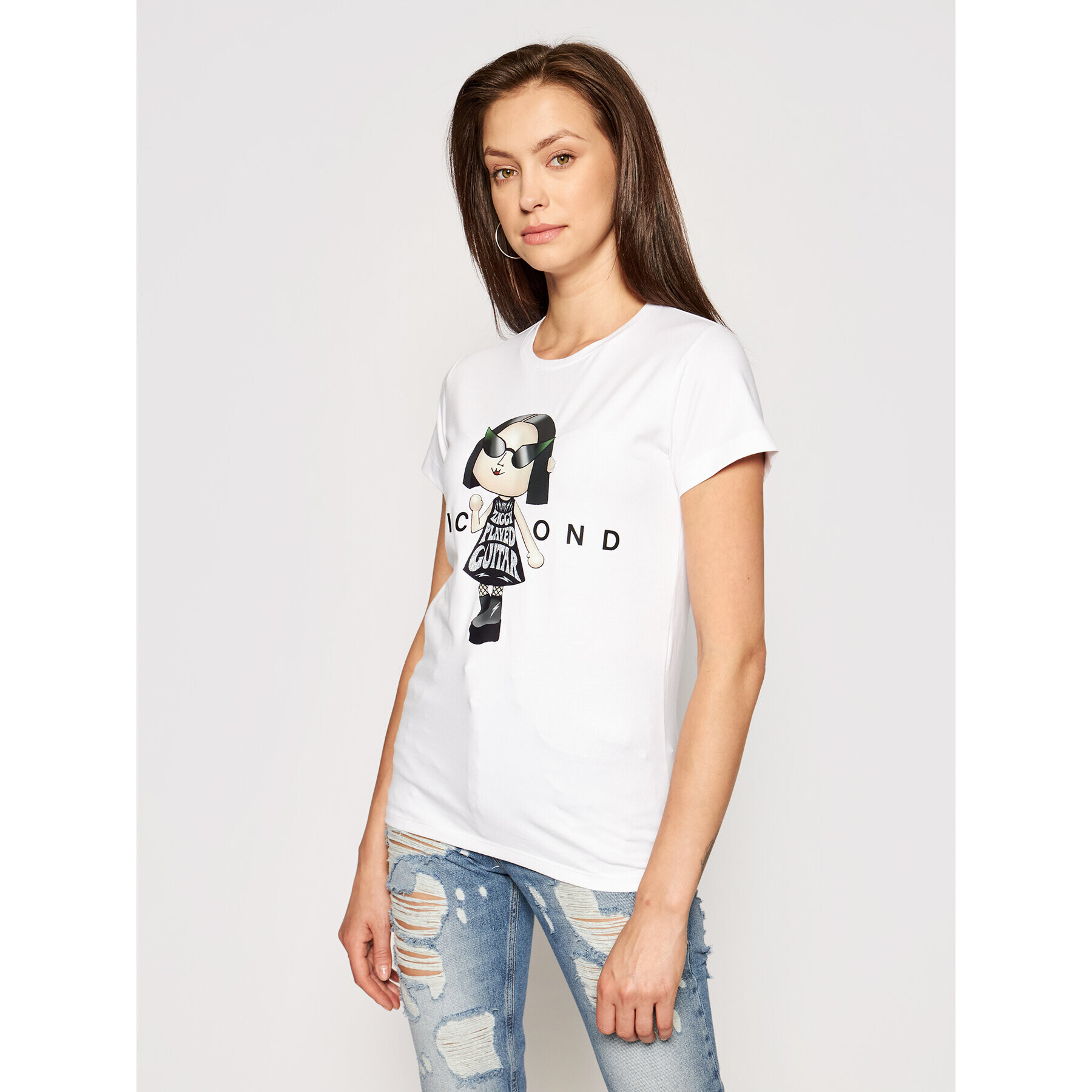 John Richmond Тишърт Kramer RWP21212TS Бял Relaxed Fit - Pepit.bg