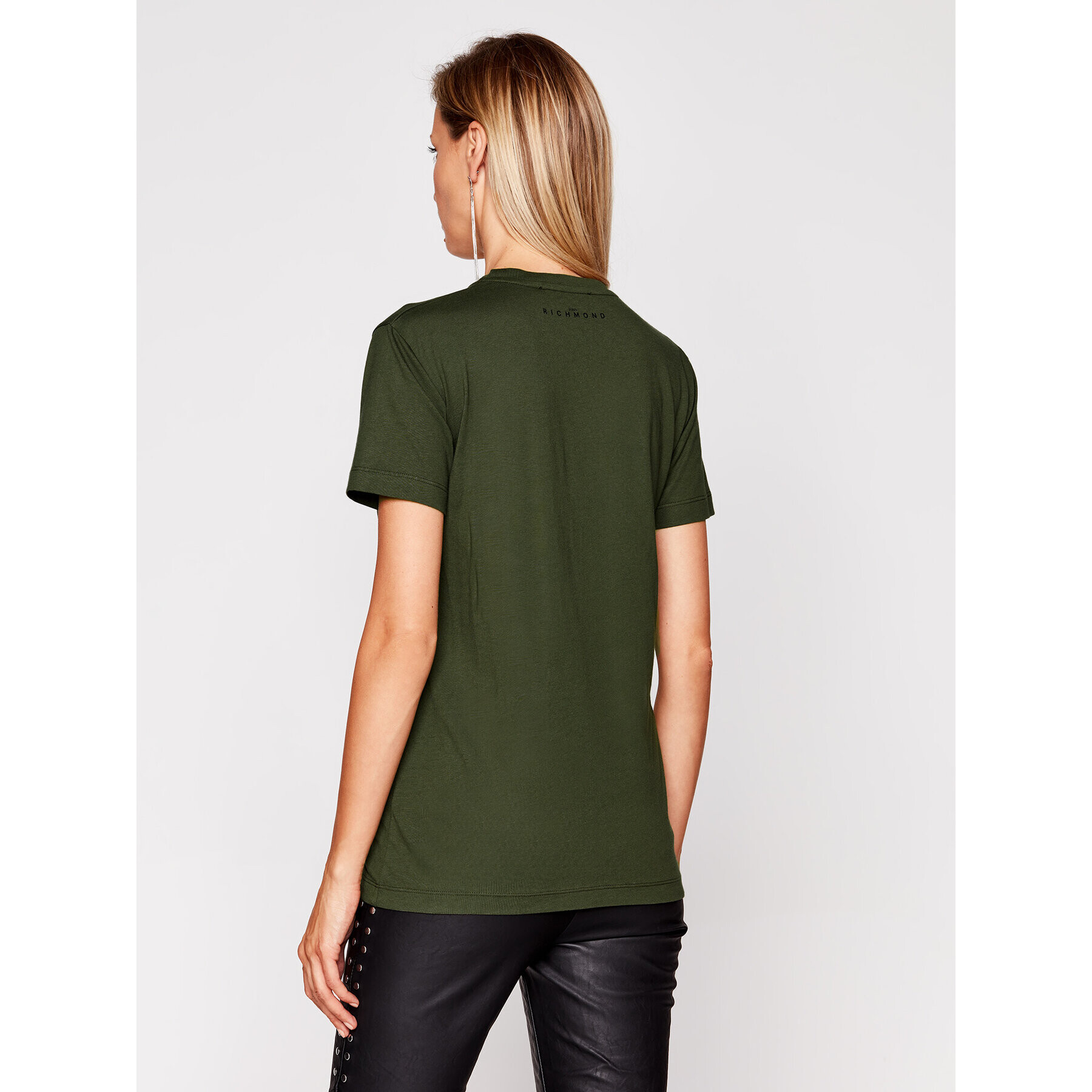 John Richmond Тишърт Likart RWA20384TS Зелен Regular Fit - Pepit.bg