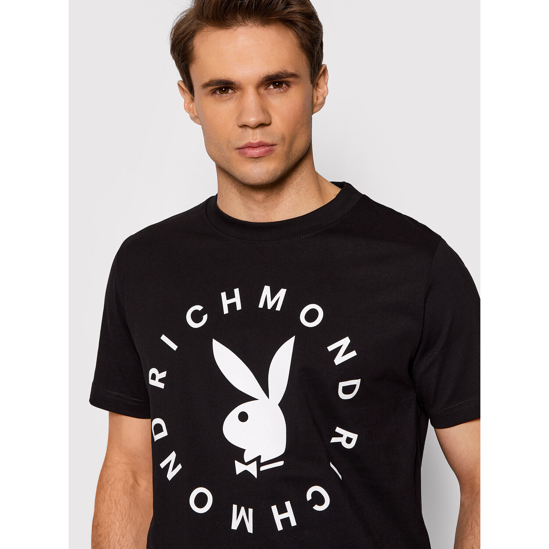 John Richmond Тишърт Lonies HMP22141TS Черен Regular Fit - Pepit.bg