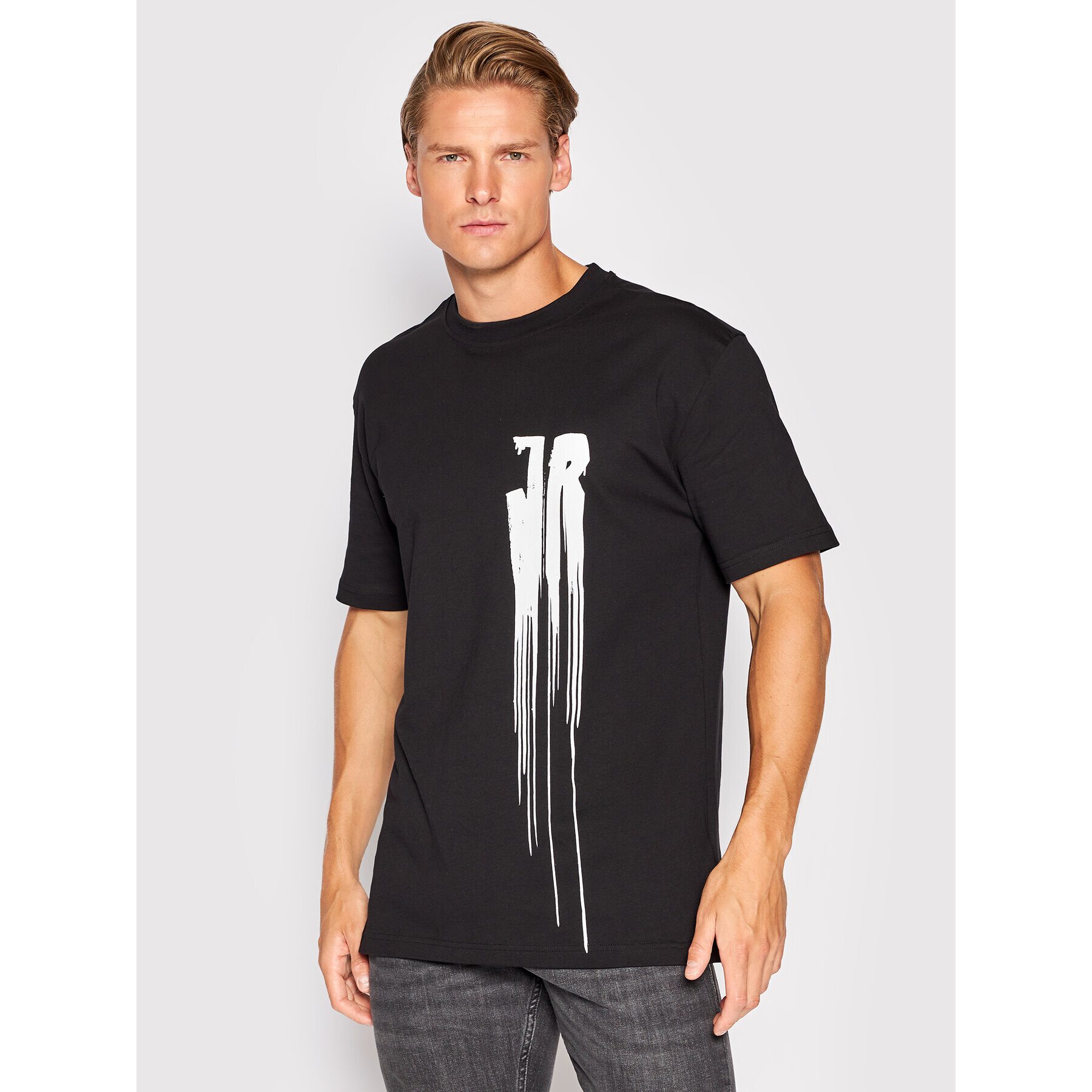 John Richmond Тишърт Over RMA22081TS Черен Regular Fit - Pepit.bg